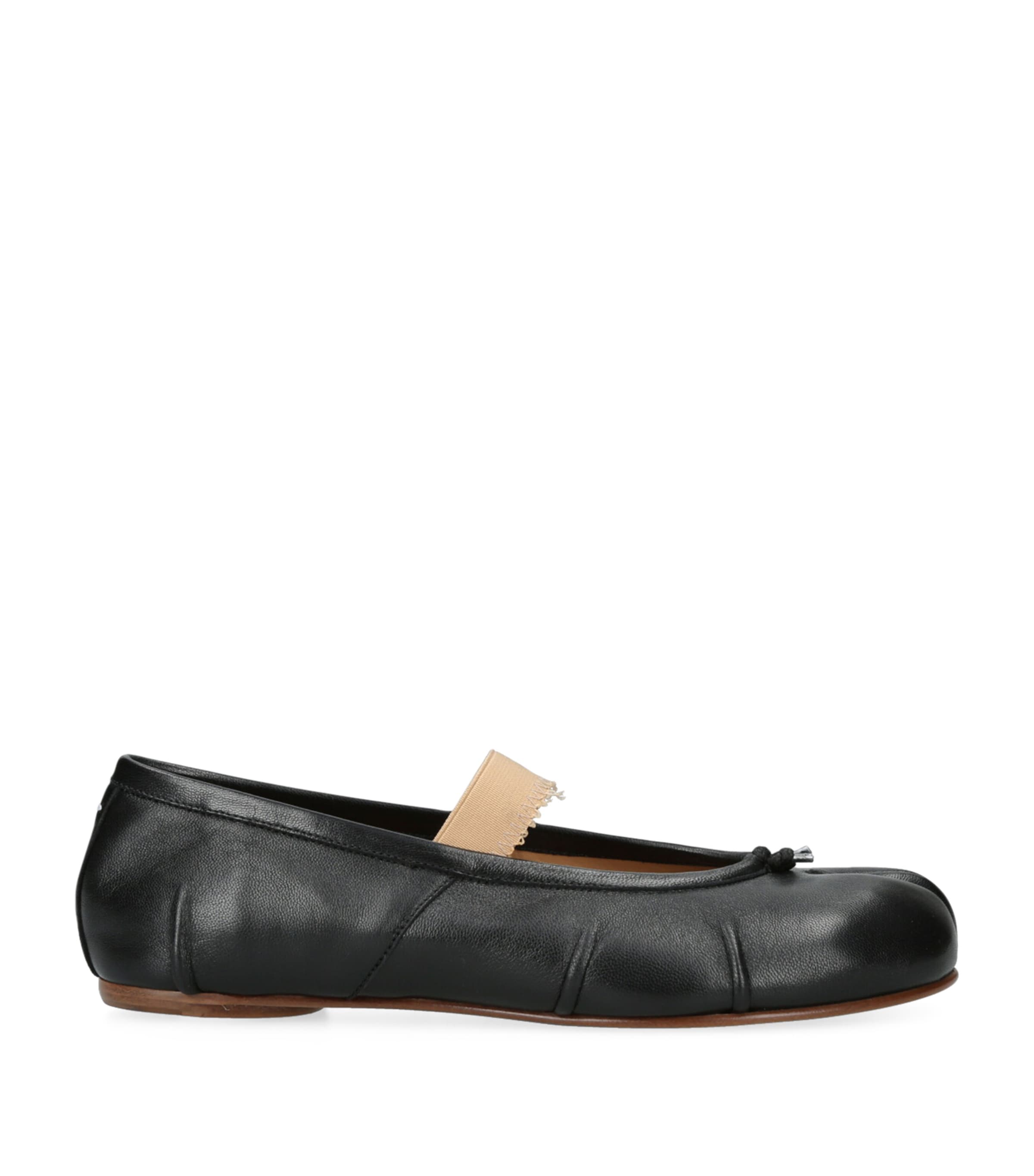 Maison Margiela Leather Tabi Ballet Flats | Harrods US