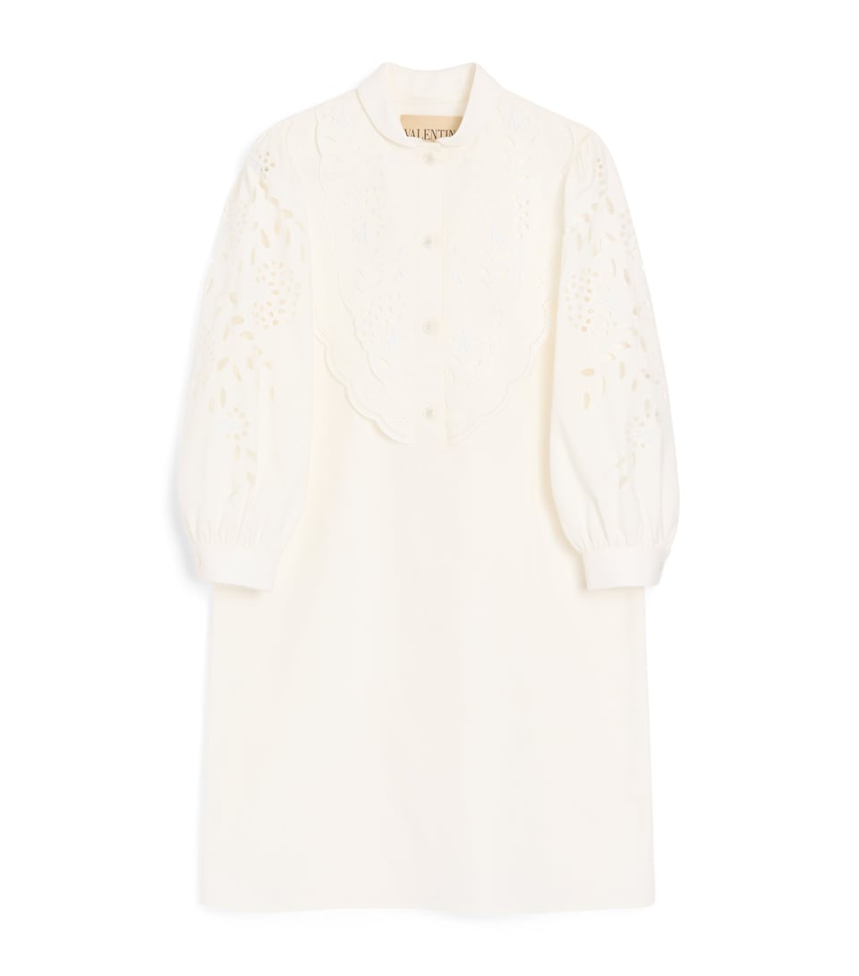 Cotton Eyelet Lace Mini Dress