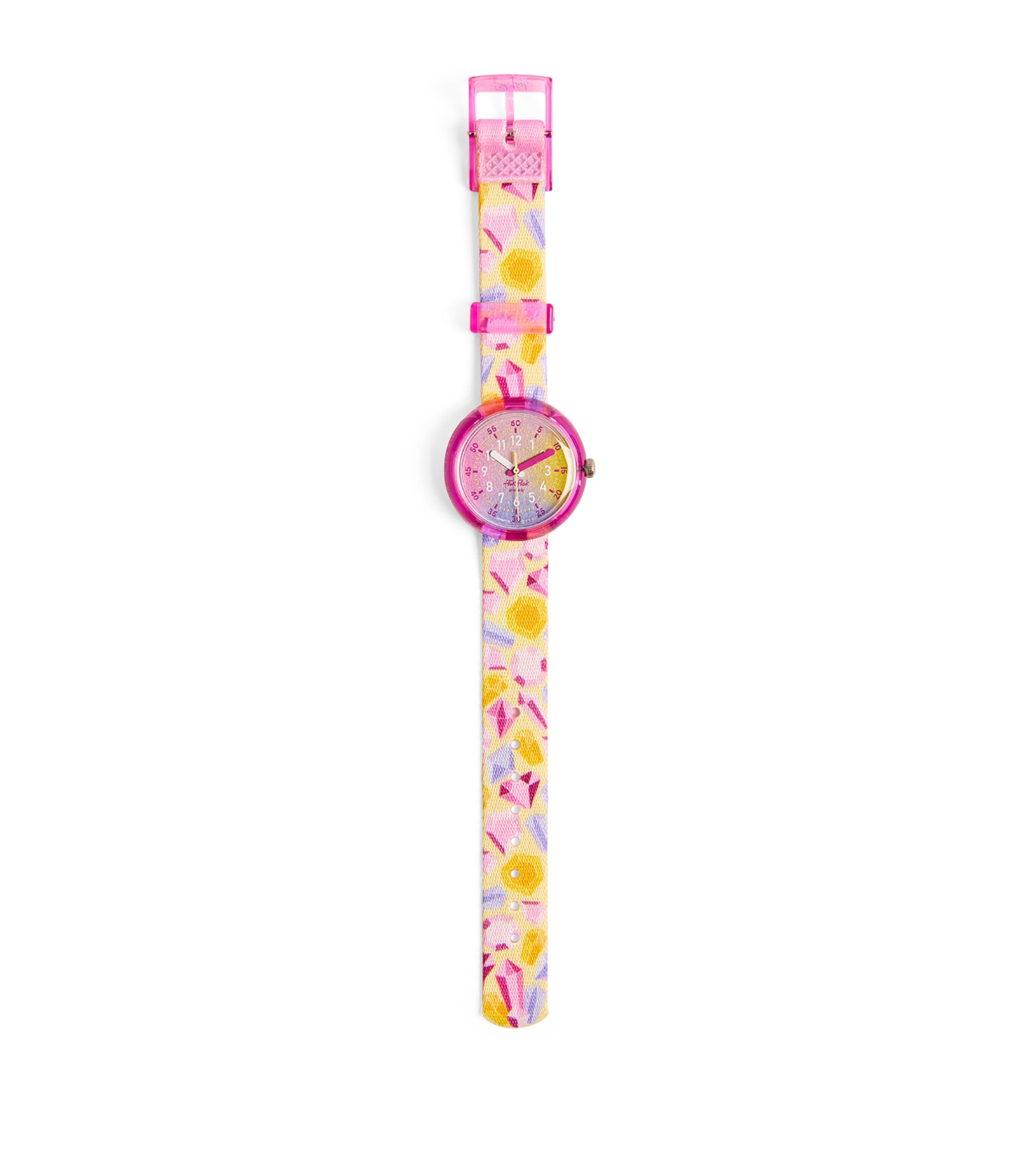 Flik Flak Sparkling Gemstones Watch 31.85mm Pink
