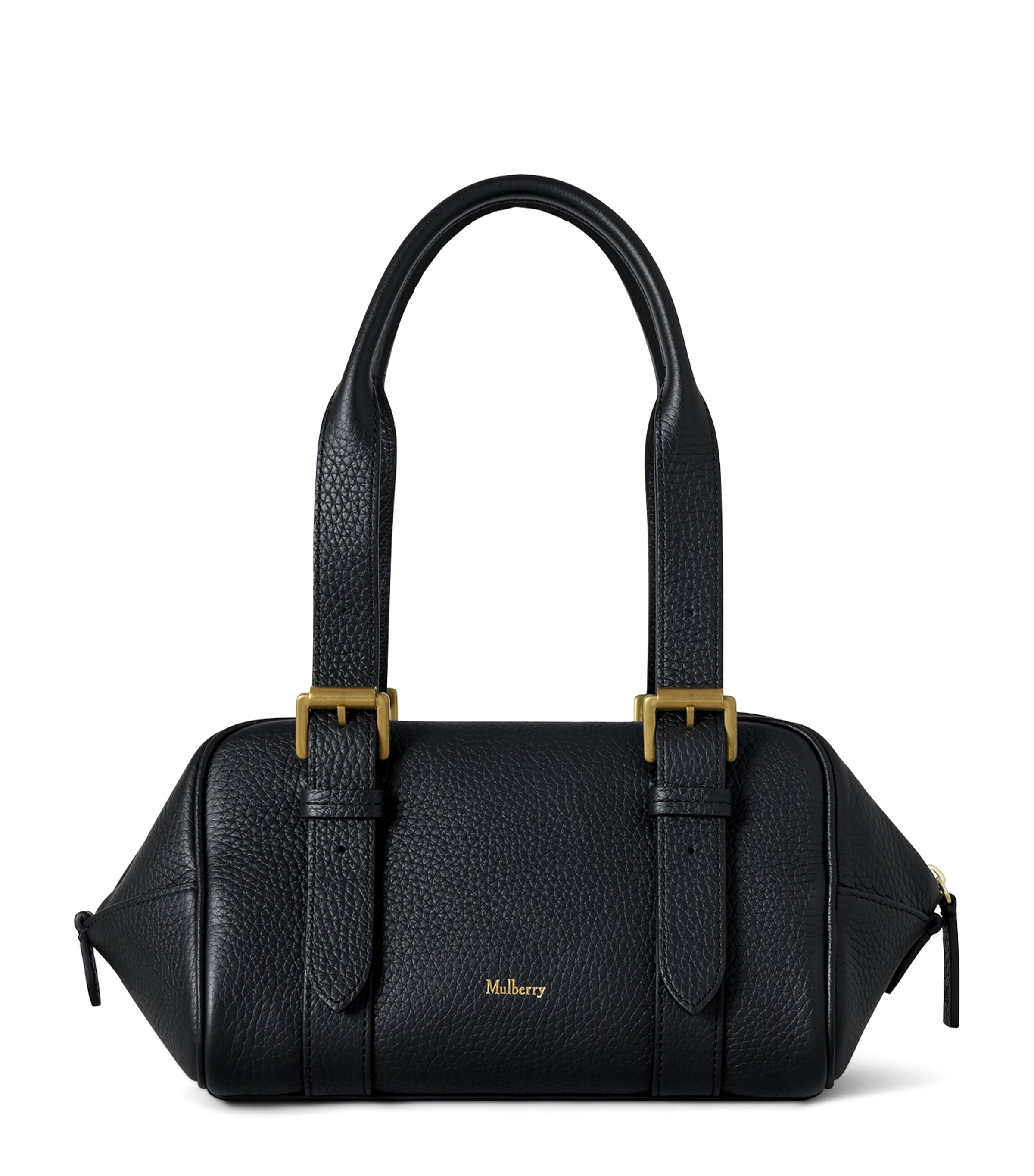 Mulberry Small Leather Boston Shoulder Bag Black