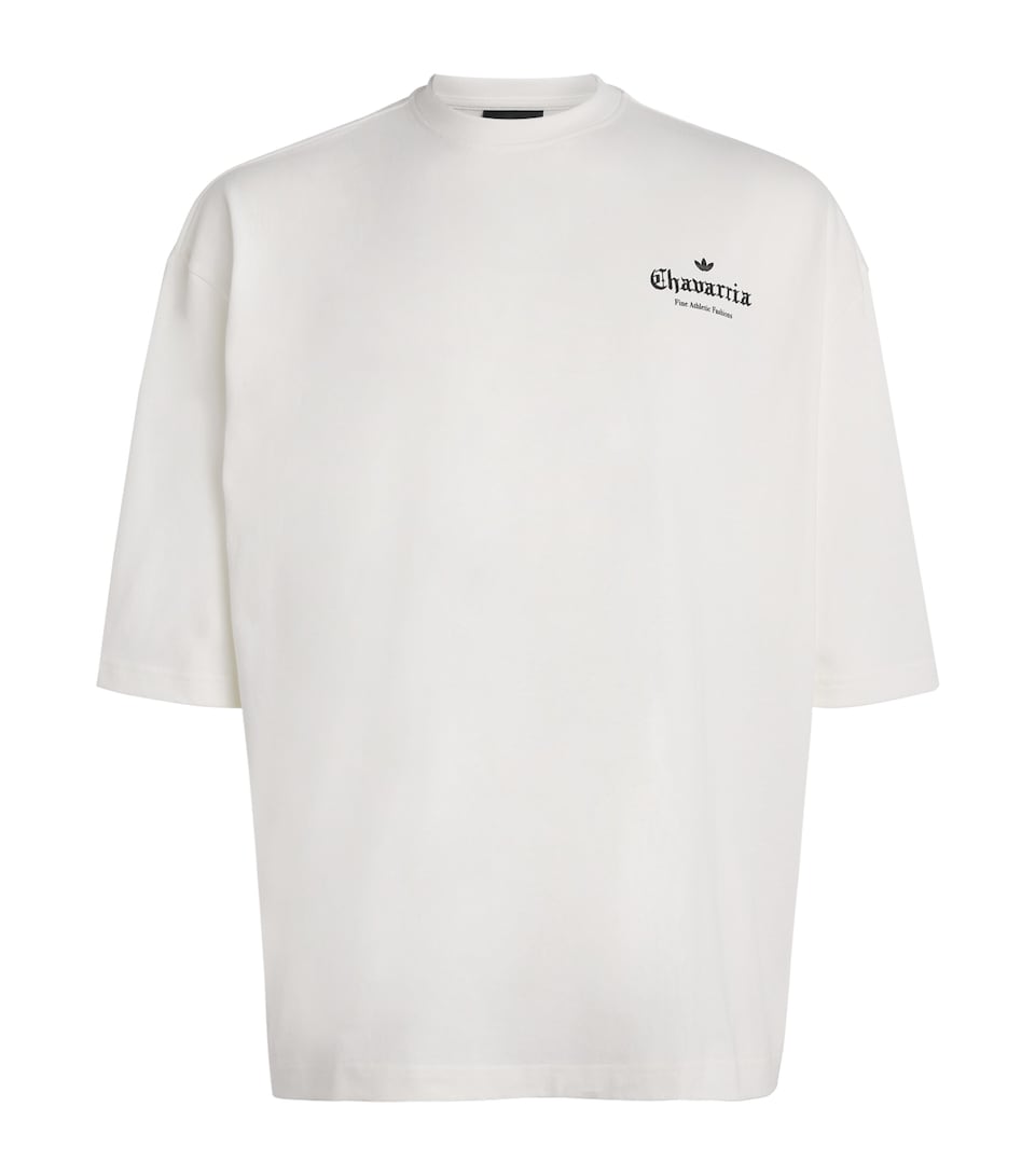 Willy Chavarria Mens x adidas Originals Cotton Logo T-Shirt Off White