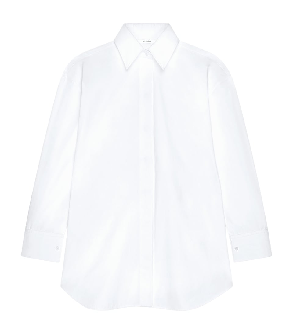Givenchy Womens Cotton Twist-Front Shirt White