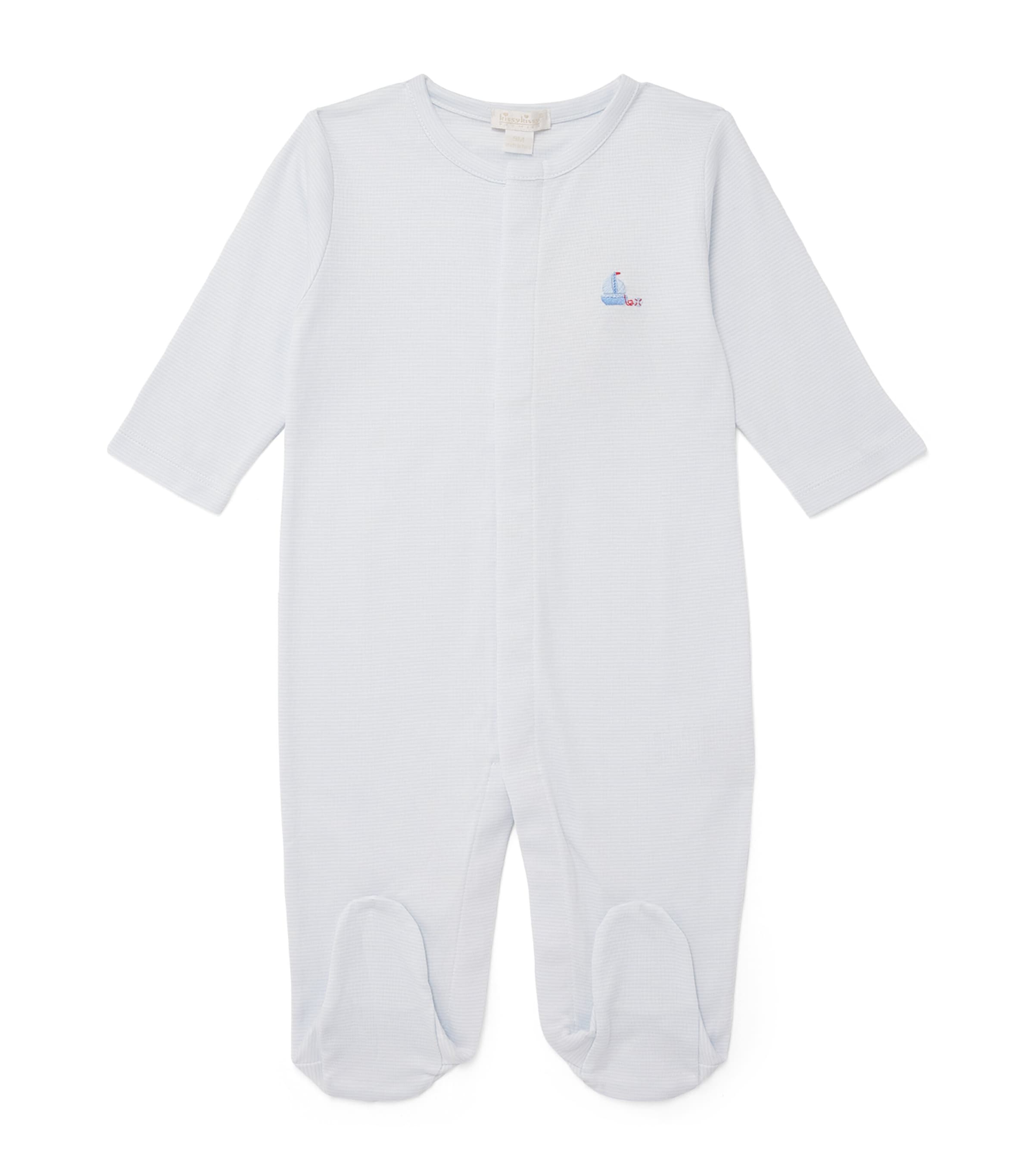 Kissy Kissy Pima Cotton Stripe All-In-One (9 Months) Blue