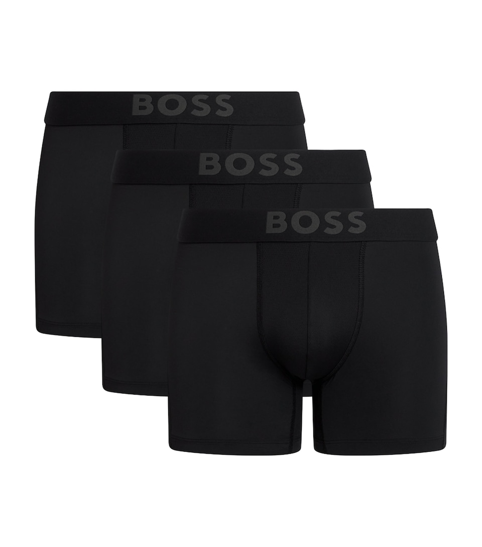 BOSS Mens Active Boxer Briefs (Pack of 3) Black