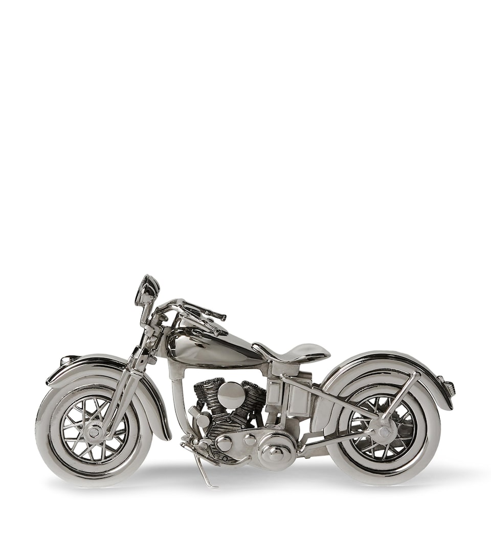Ralph Lauren Home Ely Motorcycle Ornament Silver