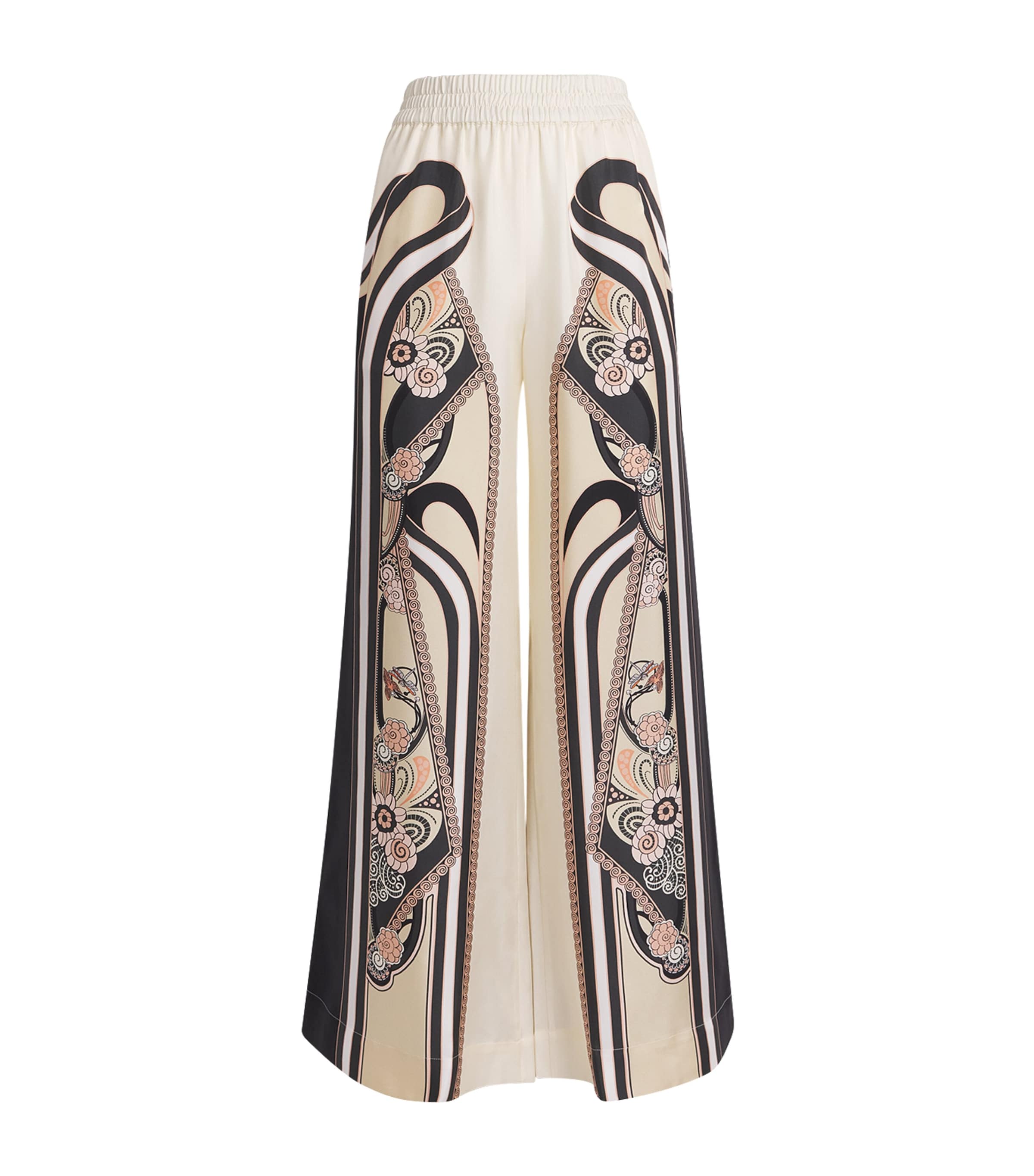 Silk Ambrosia Wide-Leg Trousers