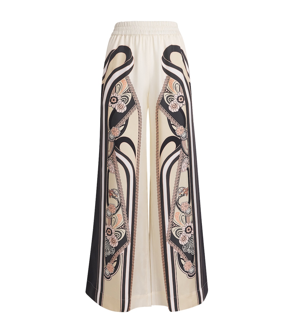 Silk Ambrosia Wide-Leg Trousers