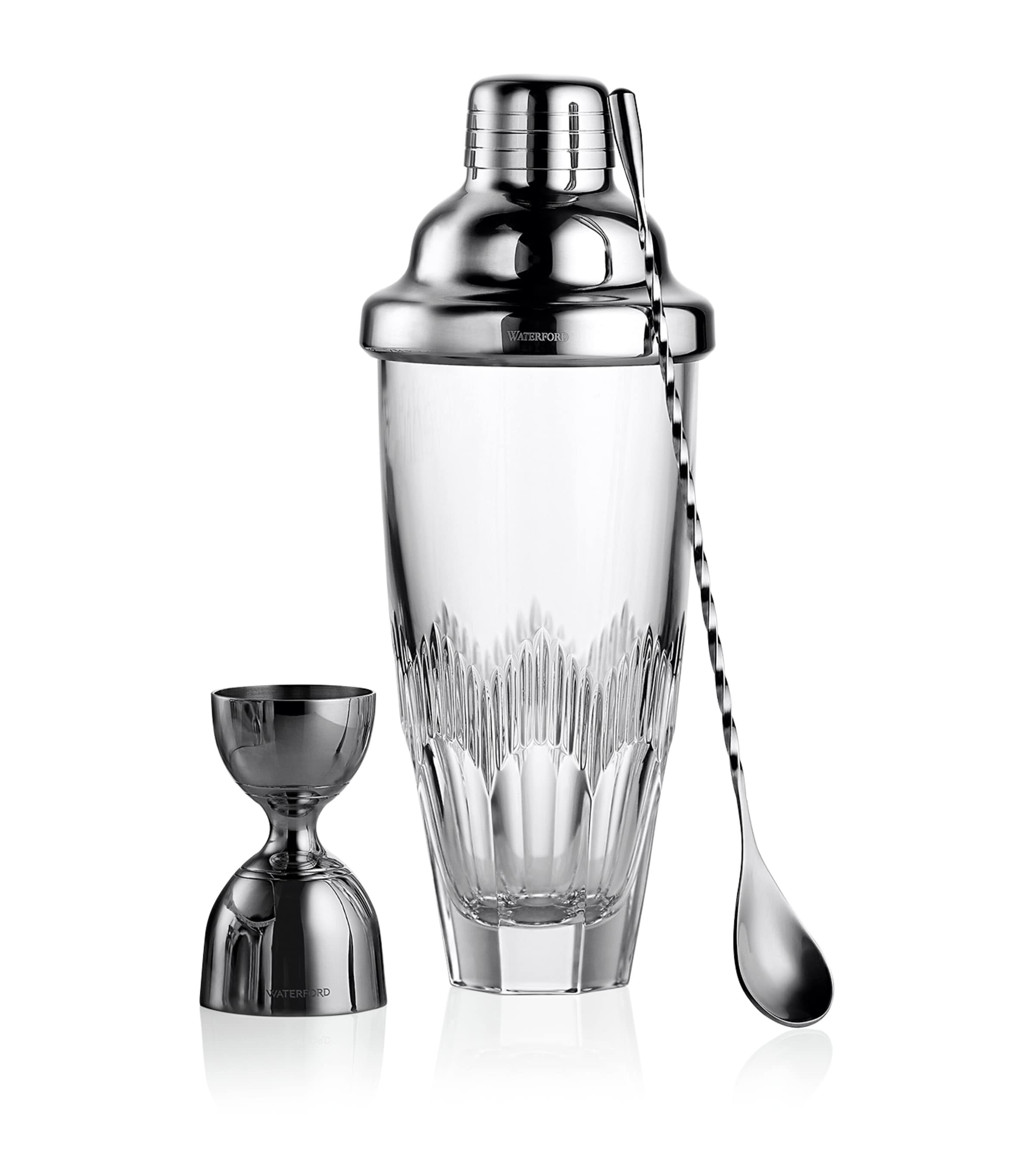 Waterford Mixology Cocktail Shaker, Stirrer and Jigger Set Clear