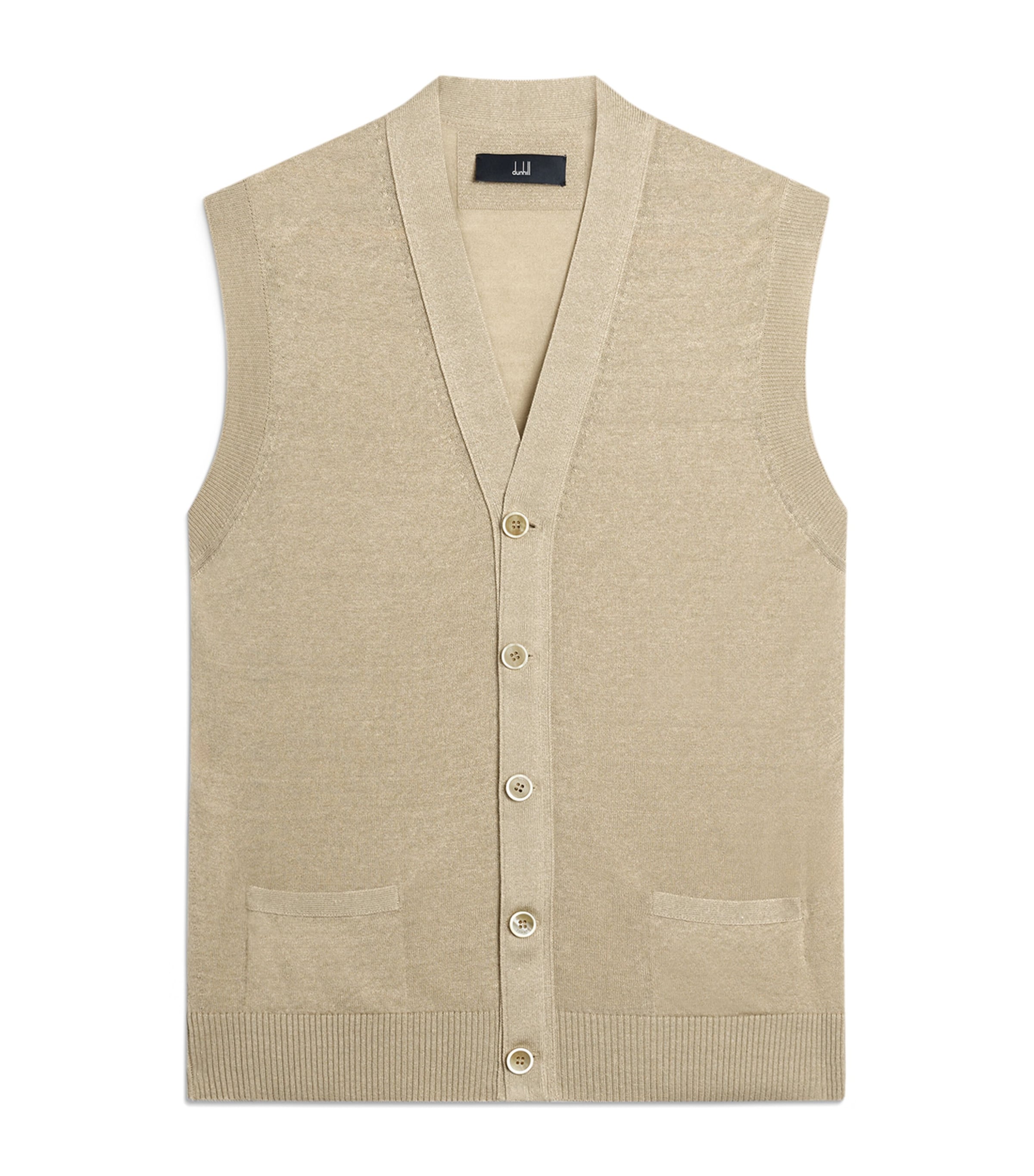 Dunhill Mens Linen-Cashmere Sweater Vest