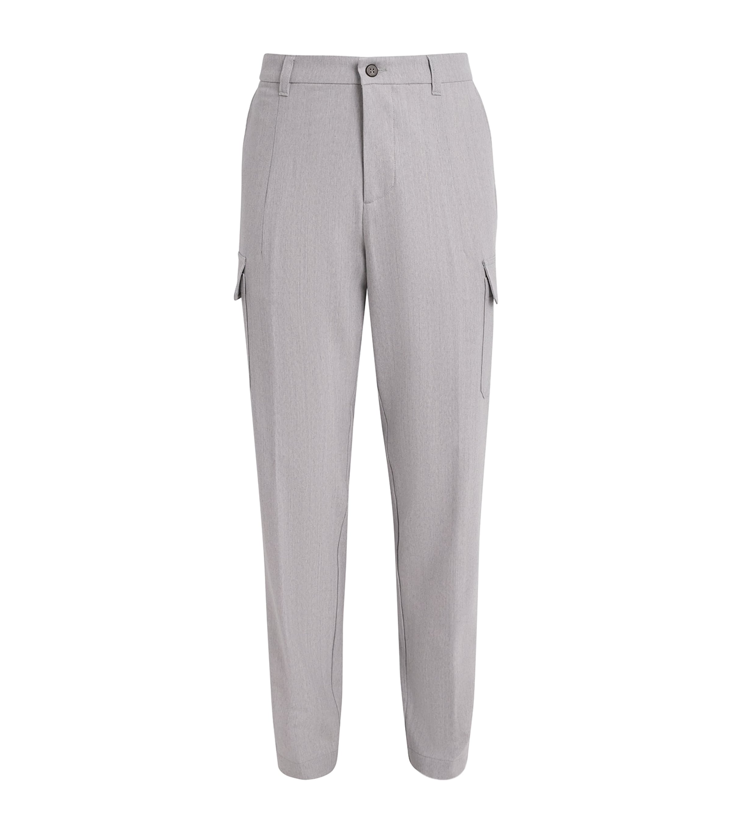 Stretch-Wool Cargo Trousers