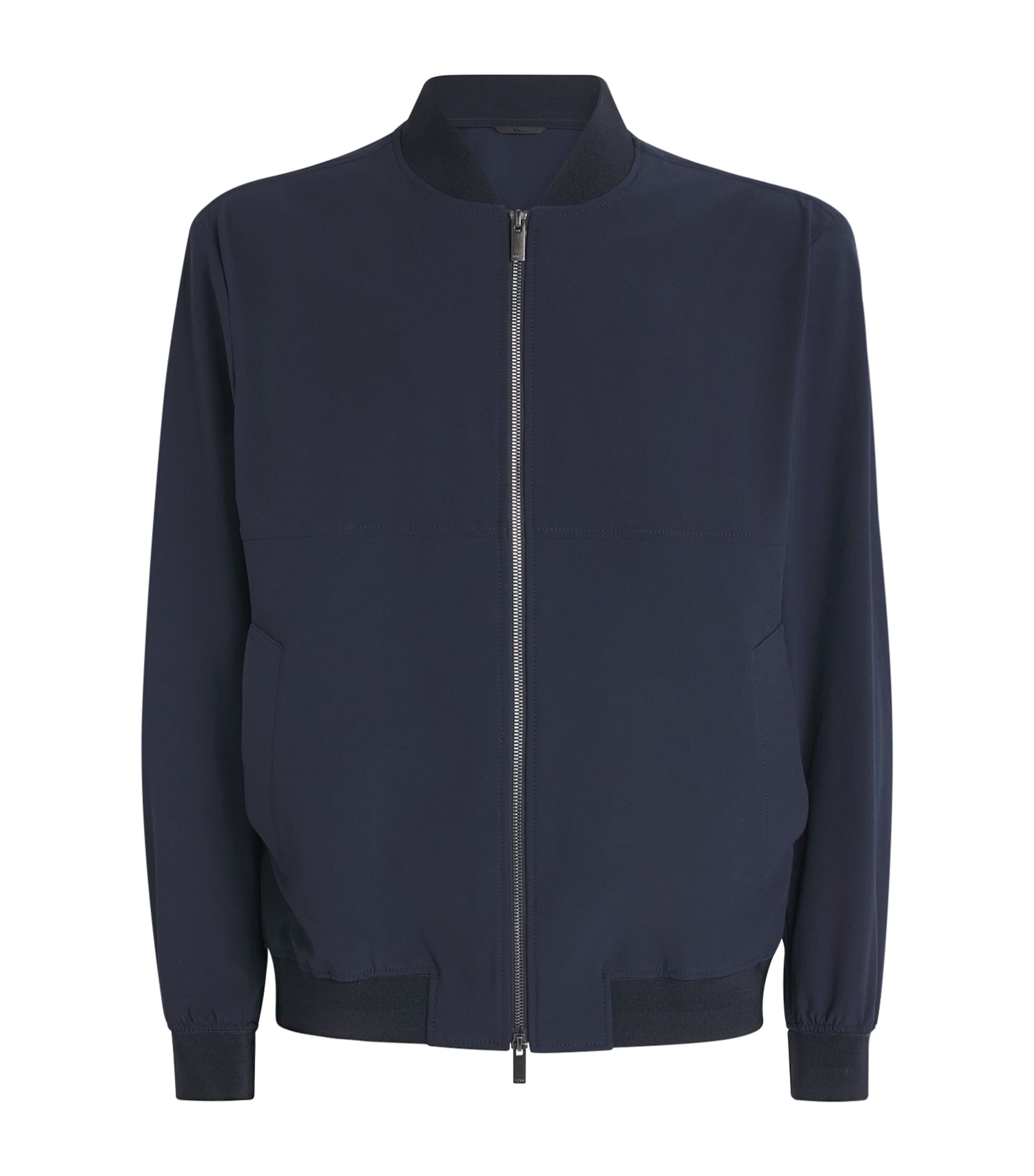 BOSS Mens Technical Slim Jacket Dark Blue
