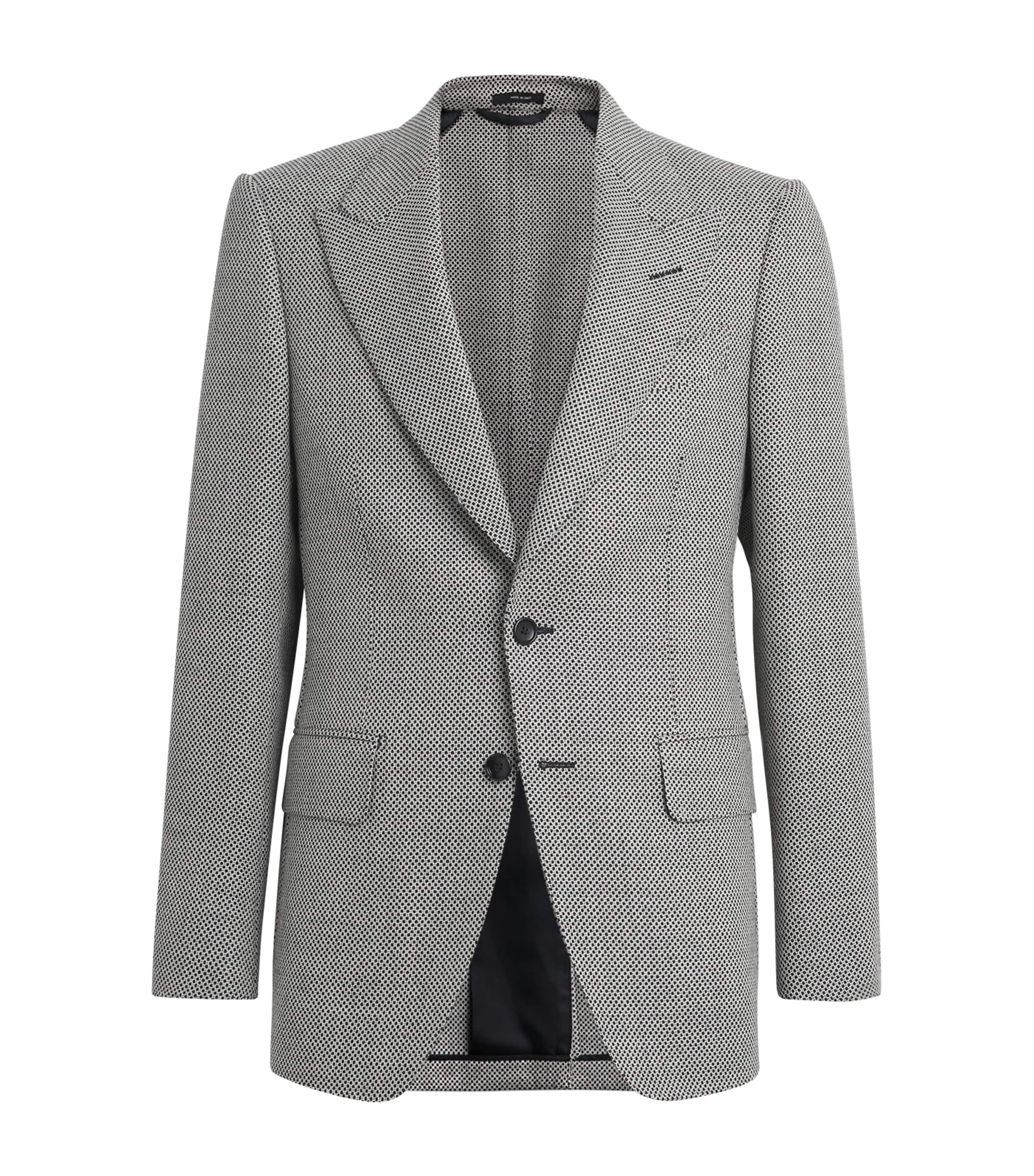 Wool Birds-Eye Weave Shelton Blazer