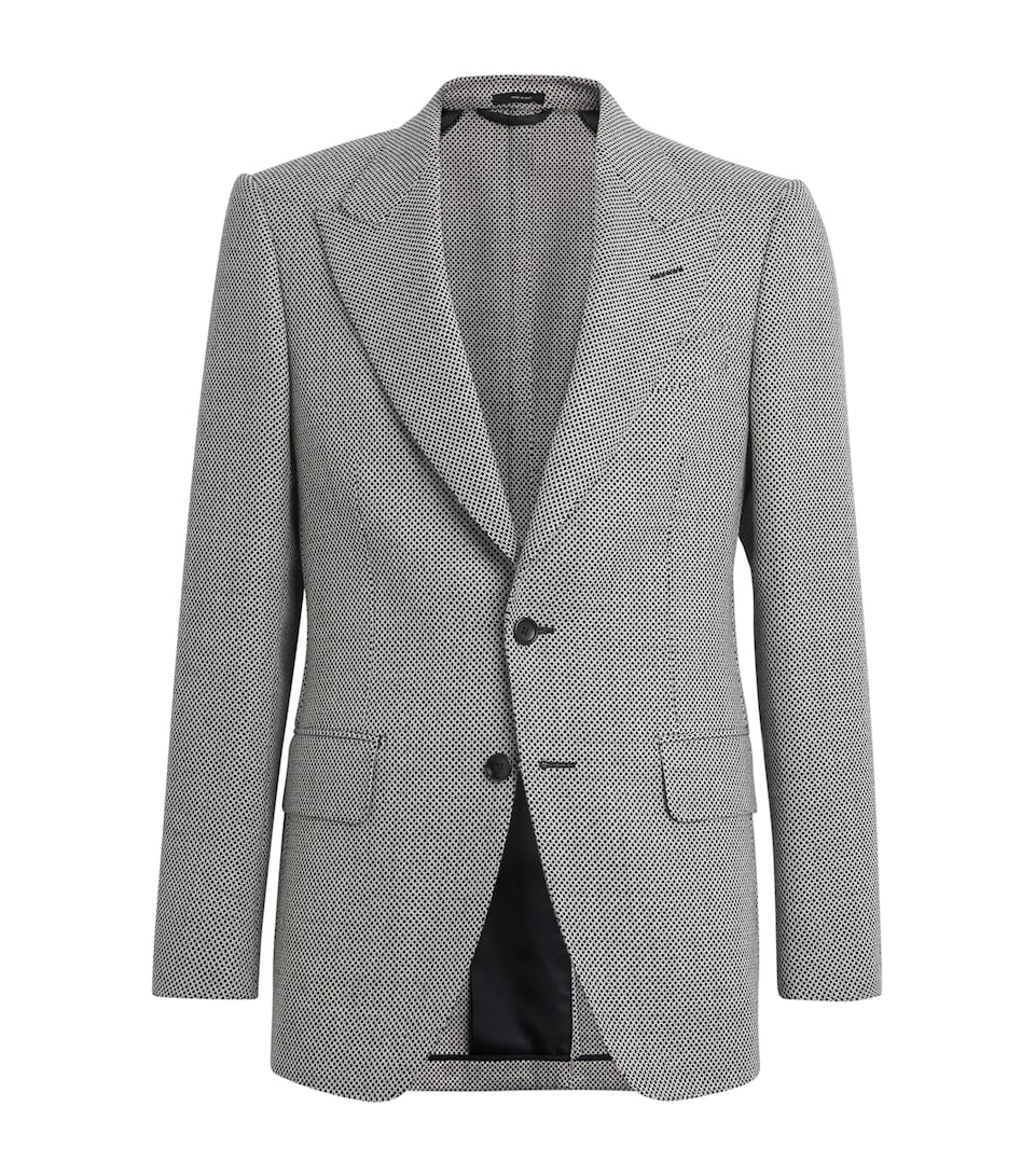 Wool Birds-Eye Weave Shelton Blazer