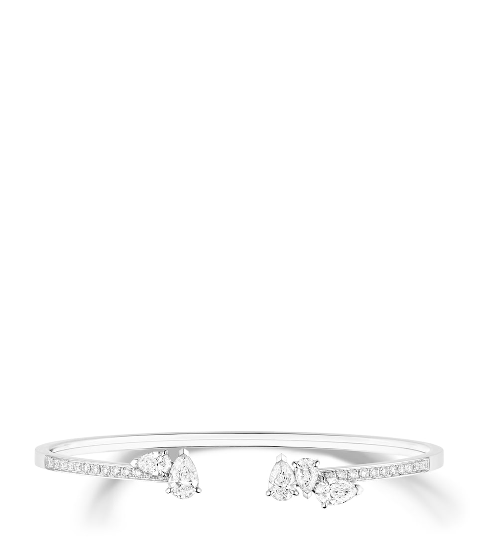 Repossi White Gold and Diamond Serti Sur Vide Bangle White Gold