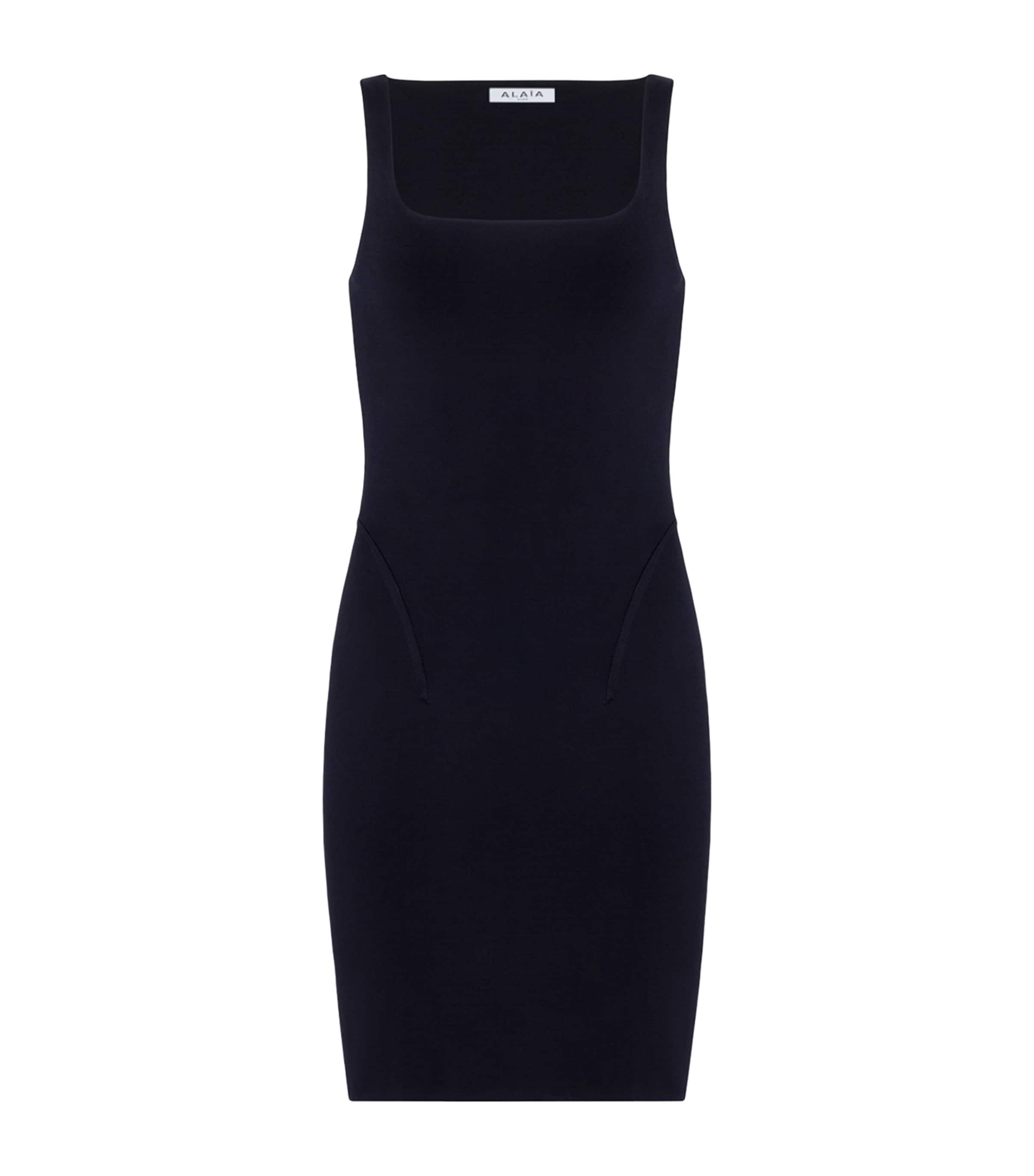 Alaïa Womens Silk-Blend Bodycon Mini Dress Black