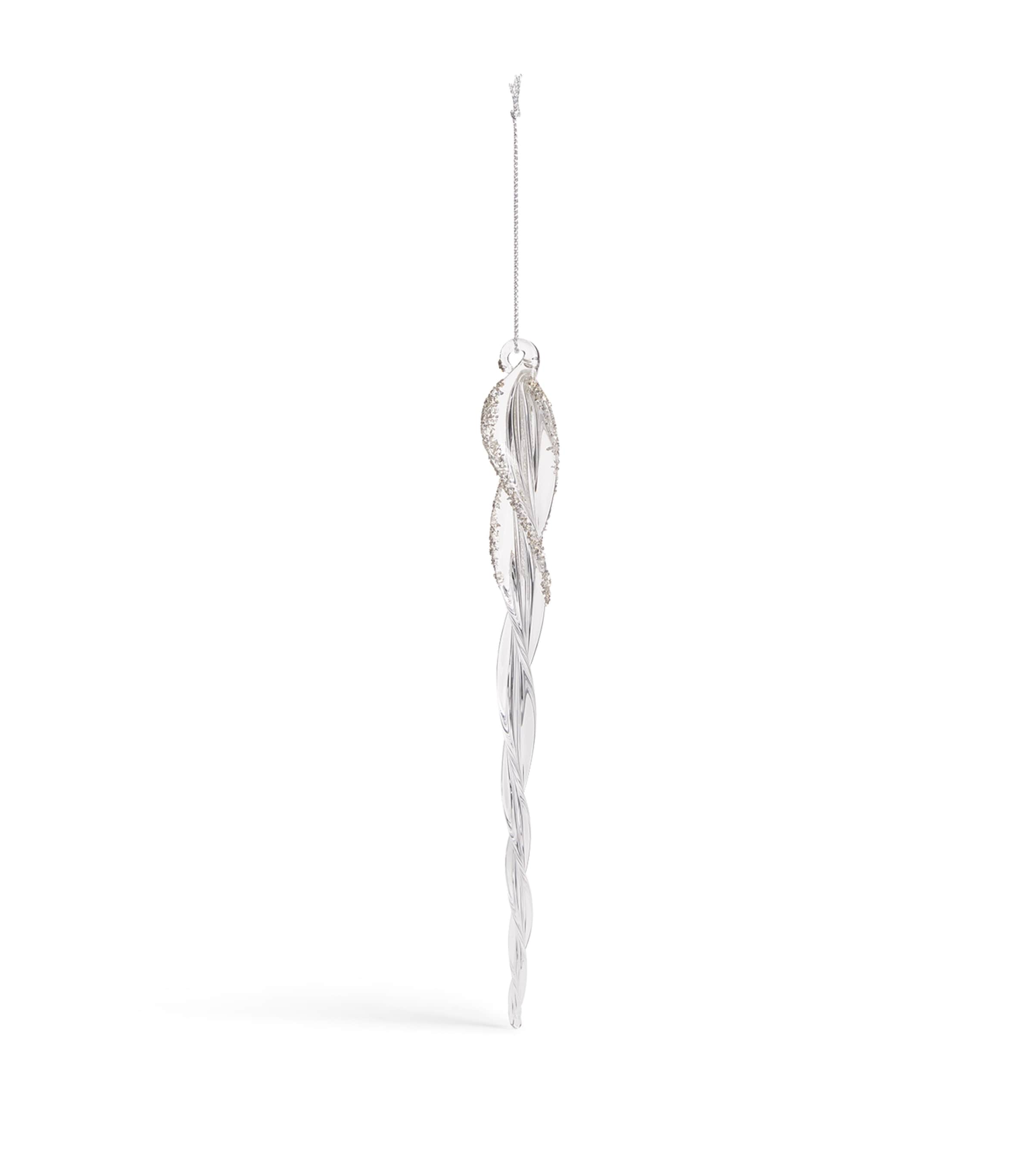 Shishi Glass Glitter Icicle Tree Decoration Clear