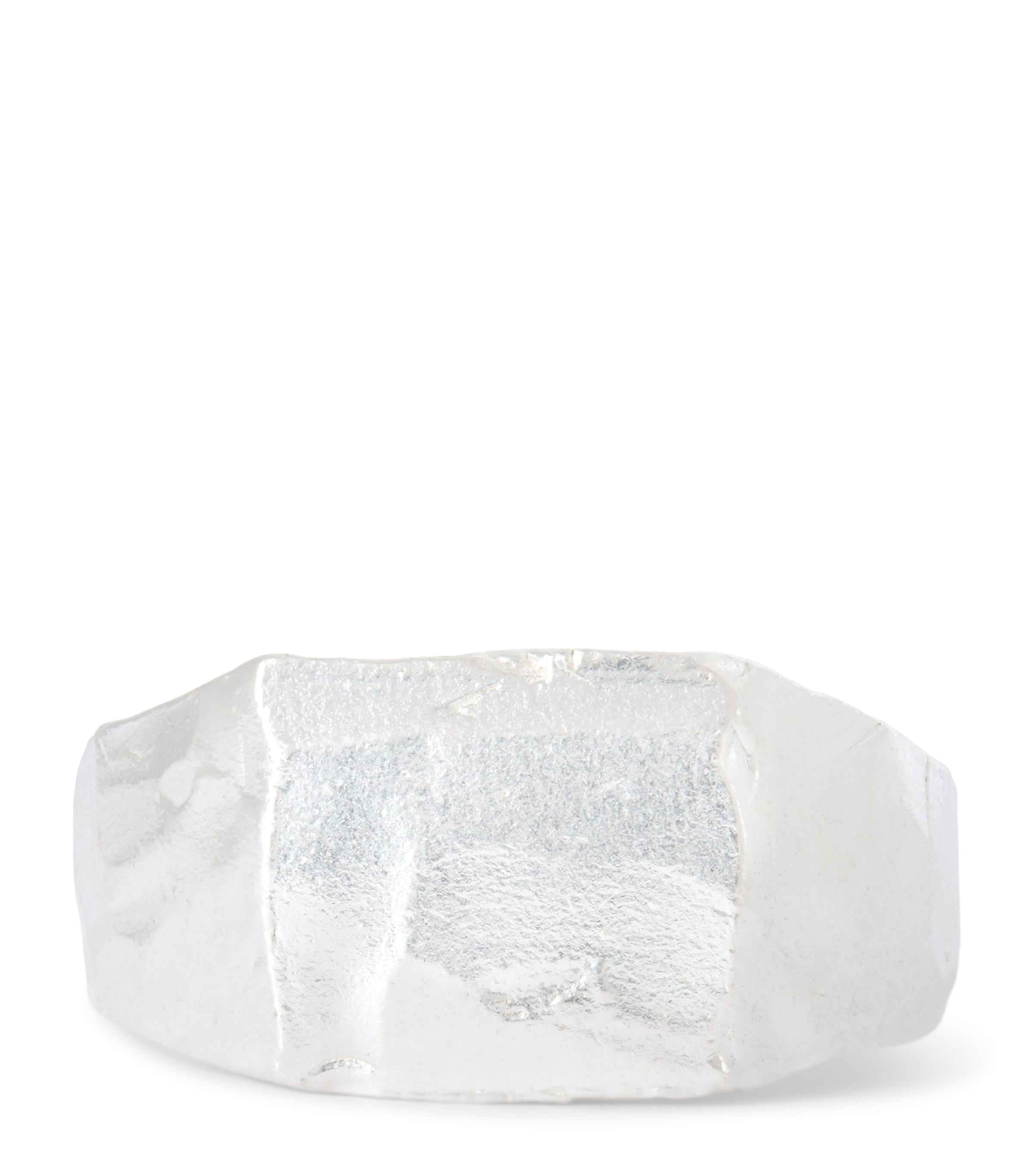 Sterling Silver and Ruby Square Signet Ring