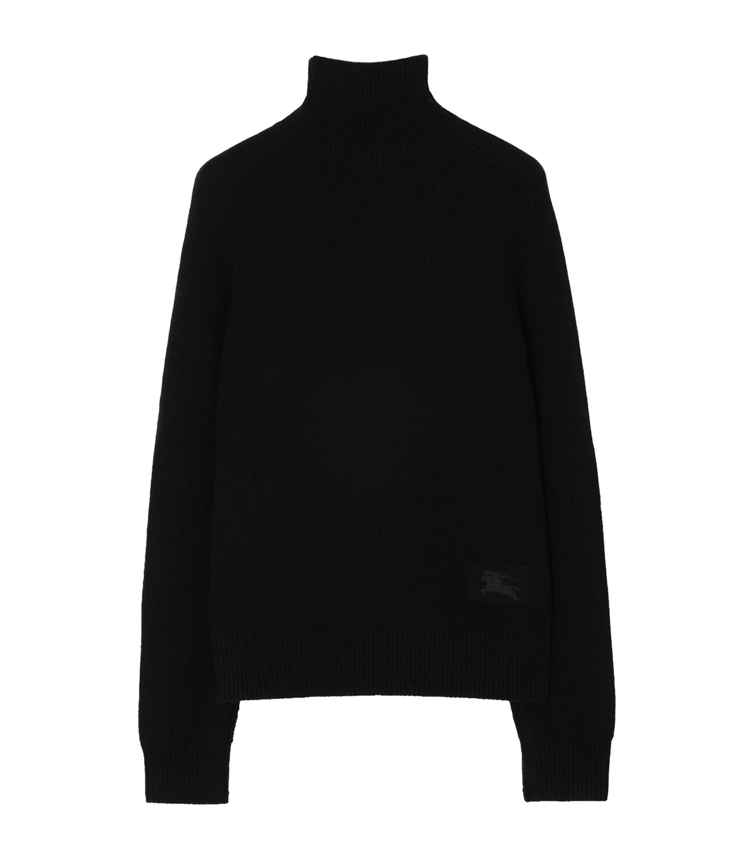 Burberry Womens Cashmere High-Neck Sweater Black