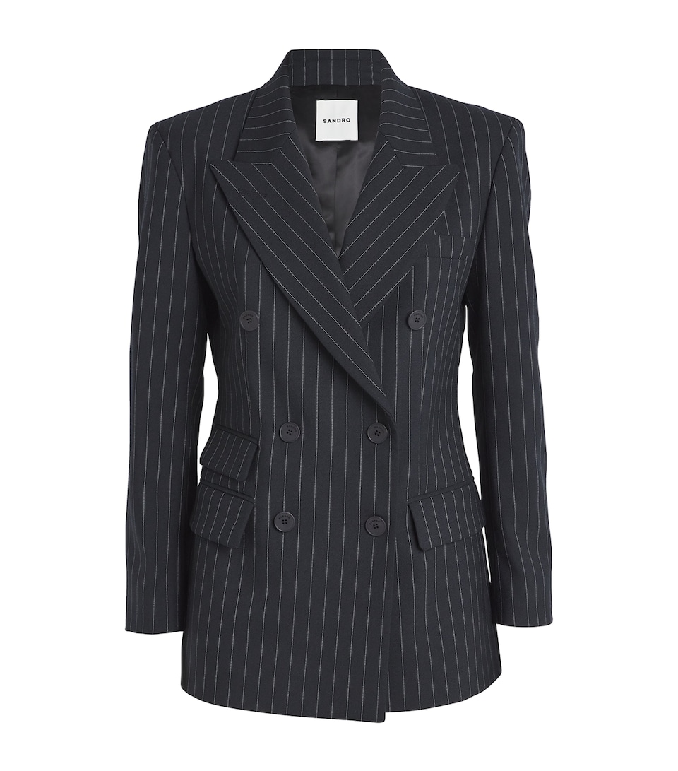 Striped Double-Breasted Blazer