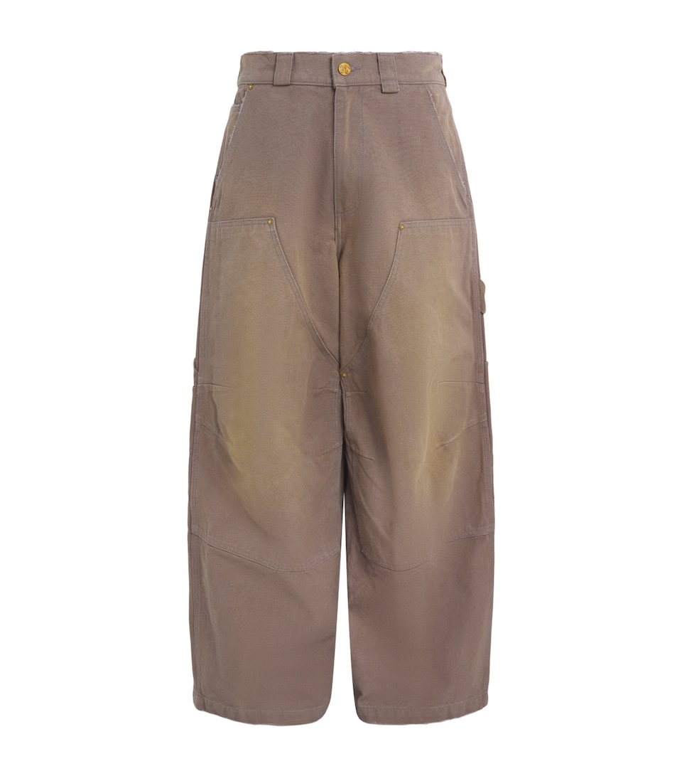 Willy Chavarria Mens Cotton Stockton Trousers Concrete