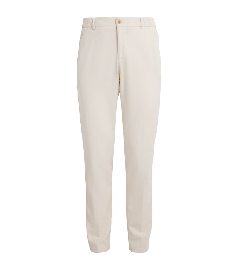 Marco Pescarolo Womens Charm-Detail Chinos Off White