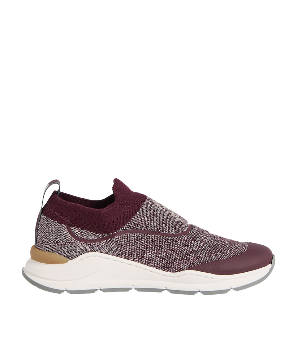Brunello Cucinelli Kids Techno Cotton Knitted Slip-On Sneakers