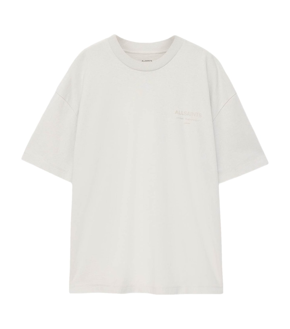 AllSaints Mens Organic Cotton Xander T-Shirt Sky Blue