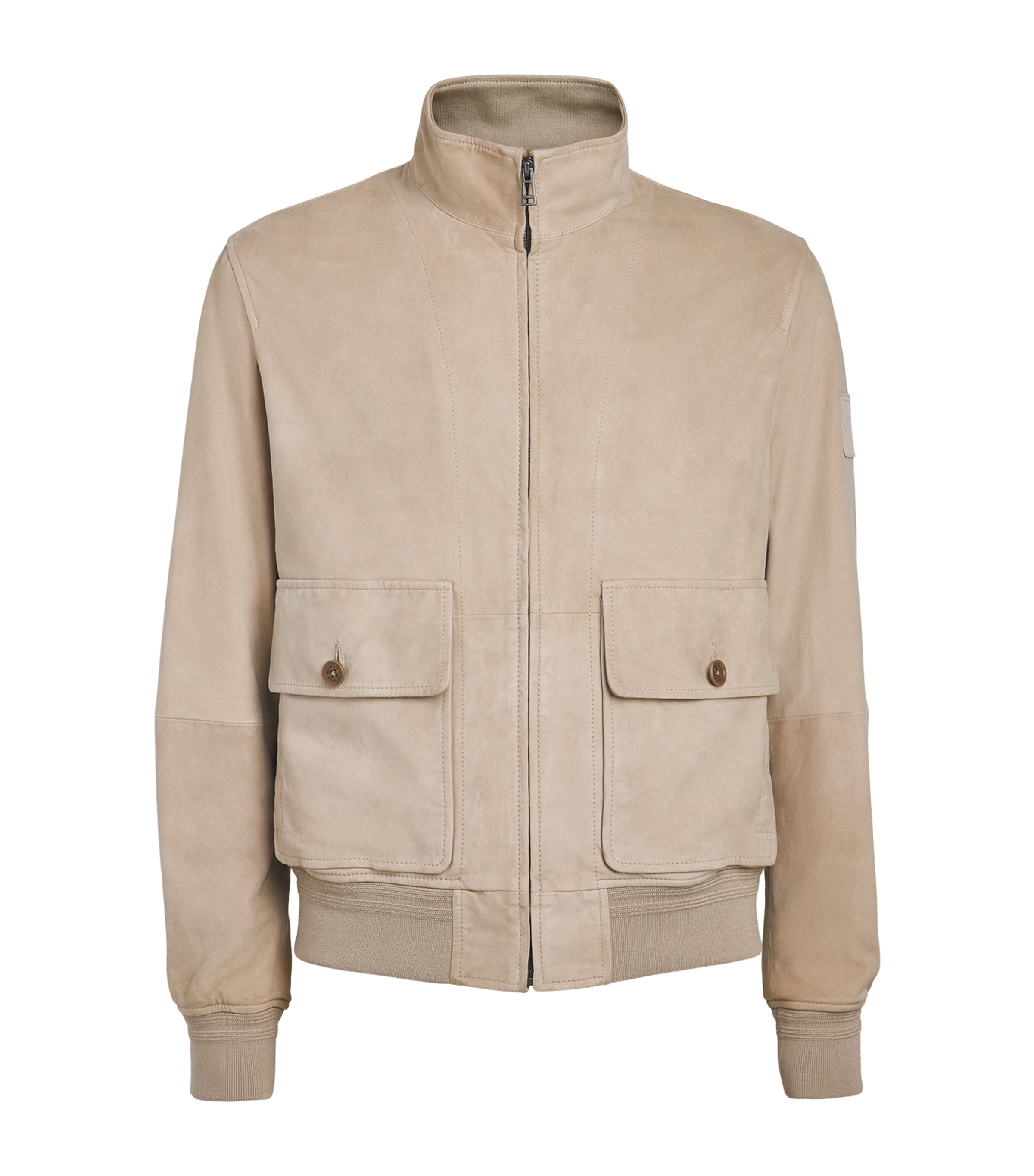 Belstaff Mens Suede Seaway Bomber Jacket Dark Sanddksnd