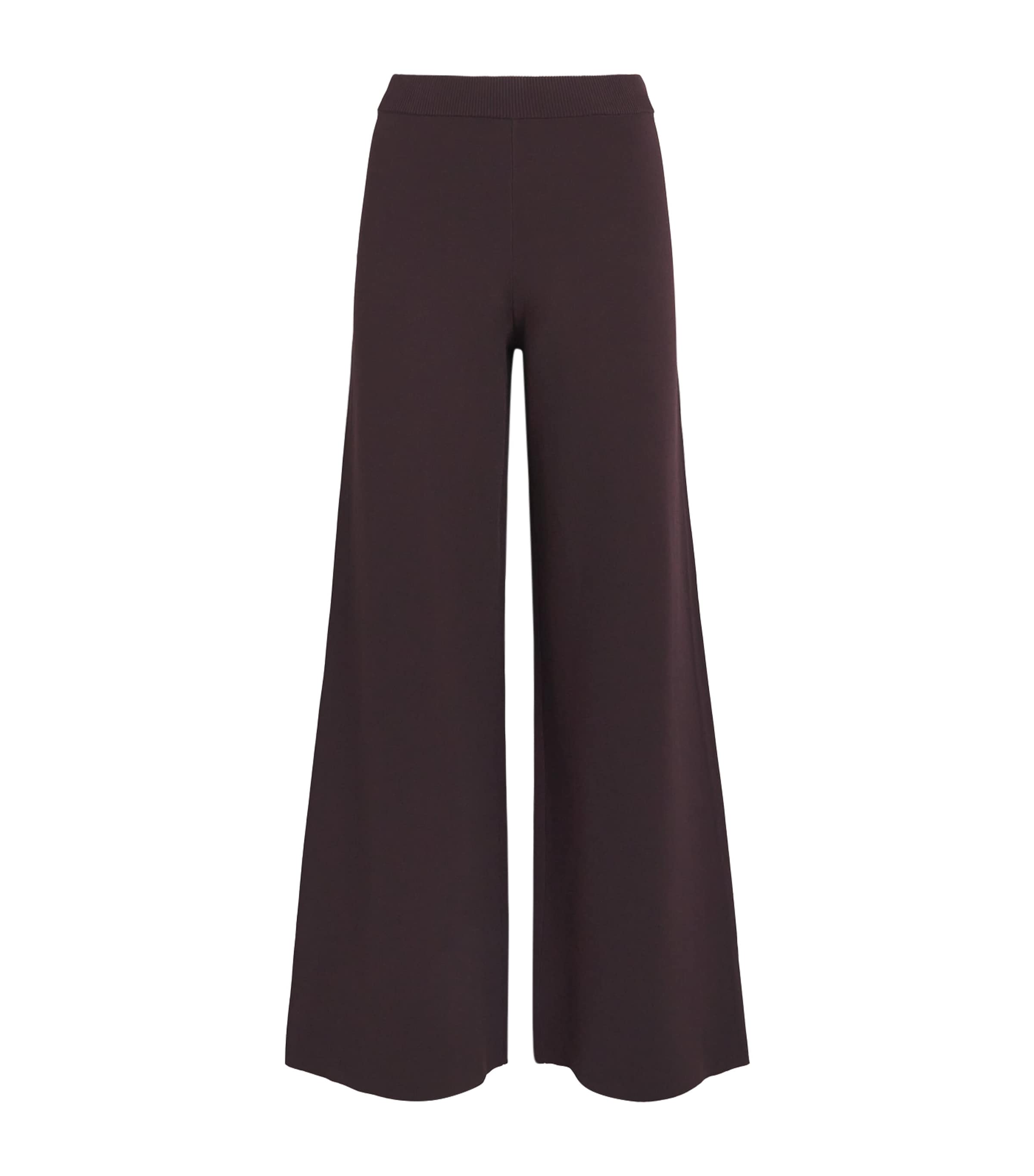 Joseph Womens Wide-Leg Benita Milano Trousers Mahogany