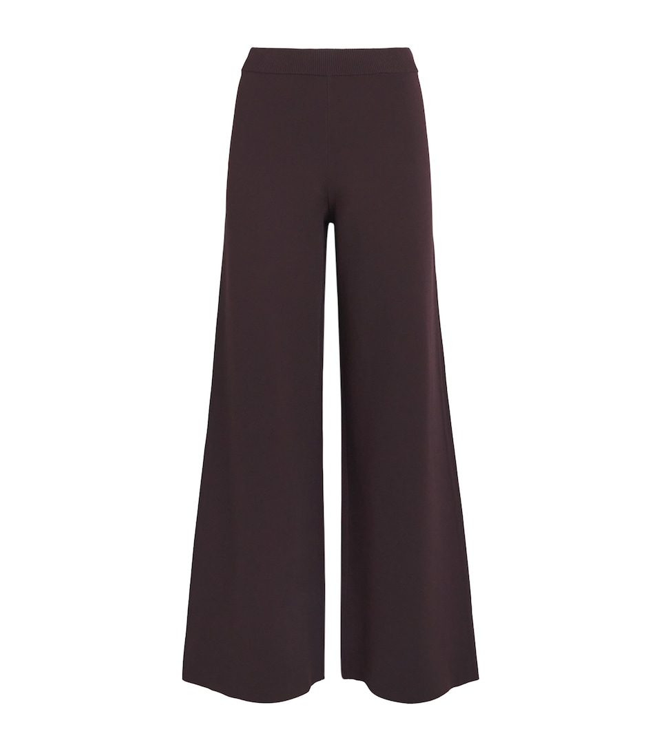 Joseph Womens Wide-Leg Benita Milano Trousers Mahogany