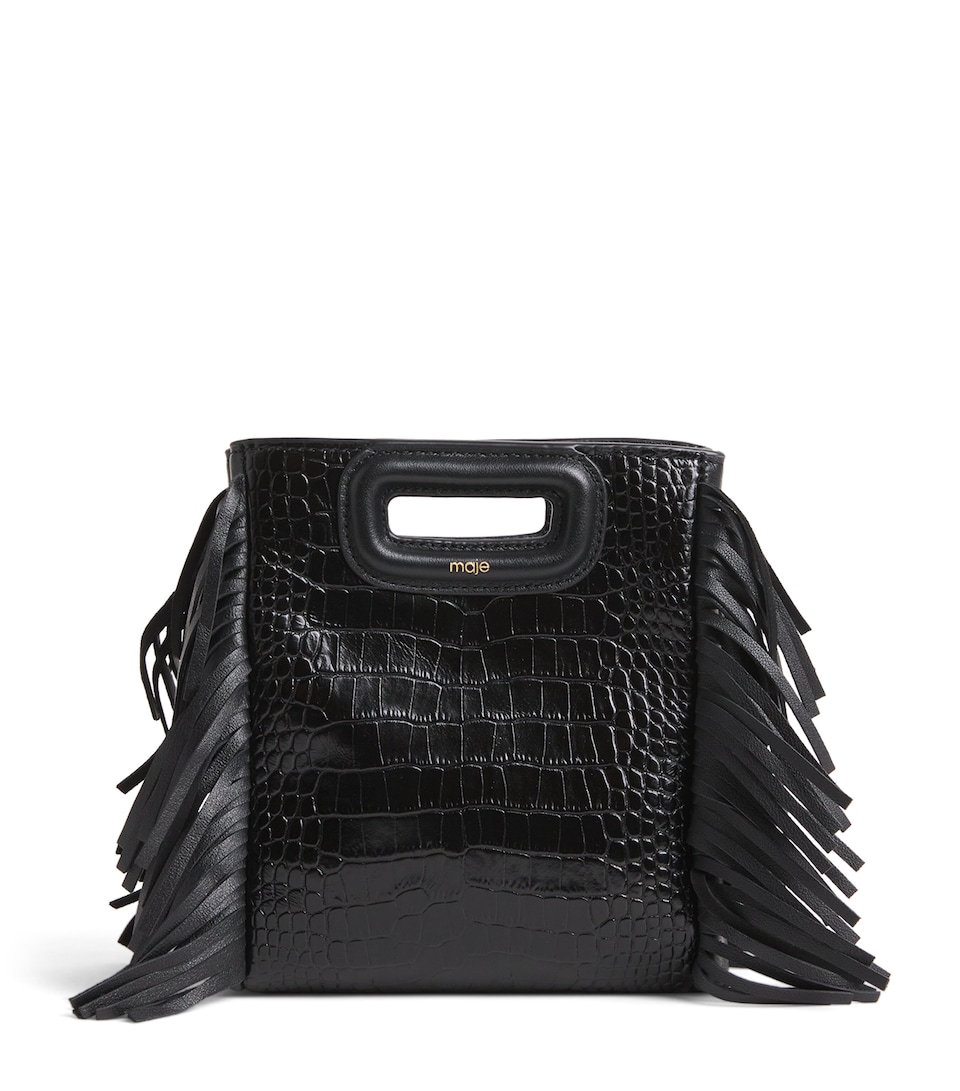 Maje Mini Leather M Cross-Body Bag Black