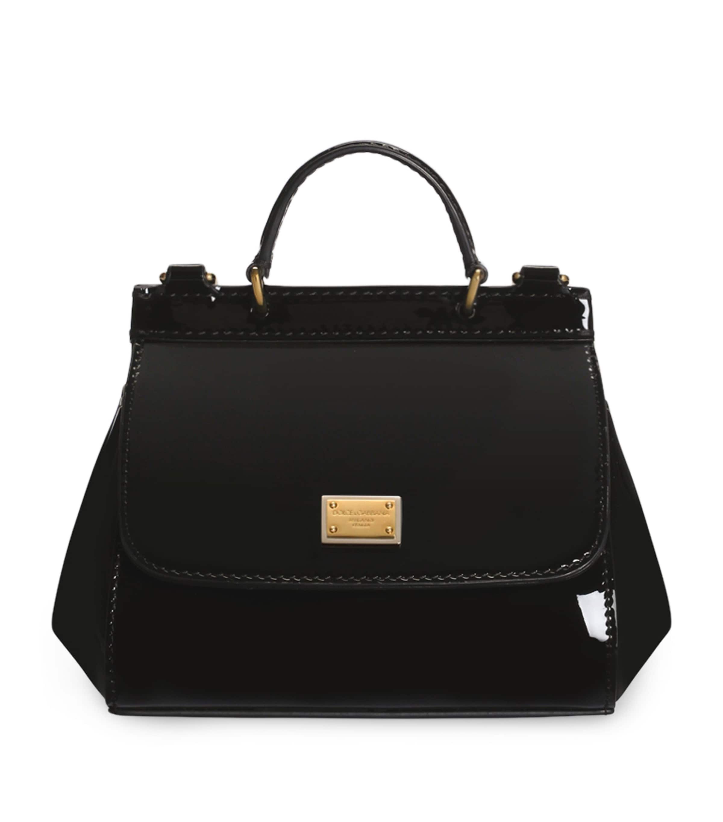 Dolce&Gabbana Kids Patent Leather Sicily Shoulder Bag Multicolor/d