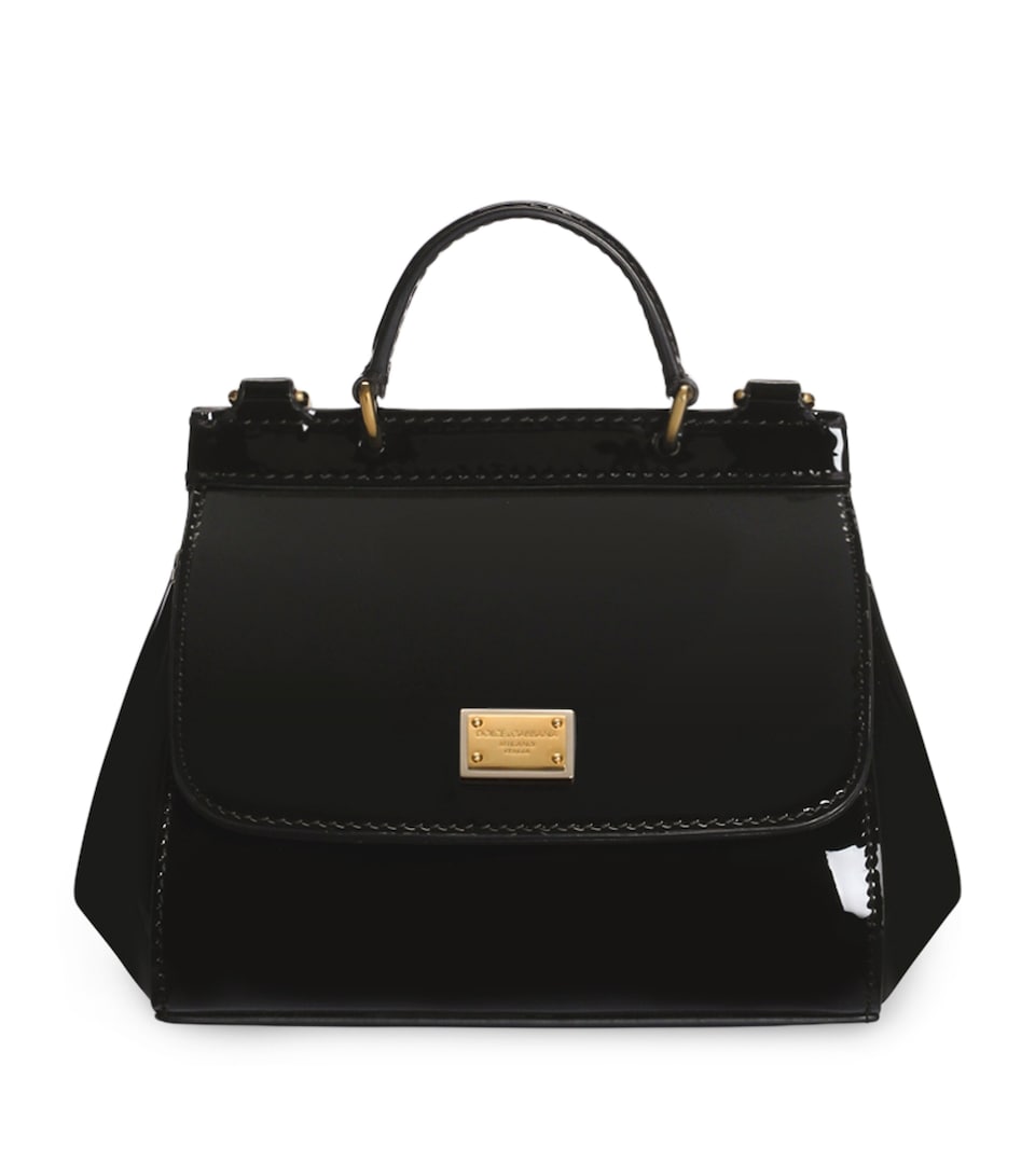 Dolce&Gabbana Kids Patent Leather Sicily Shoulder Bag Multicolor/d