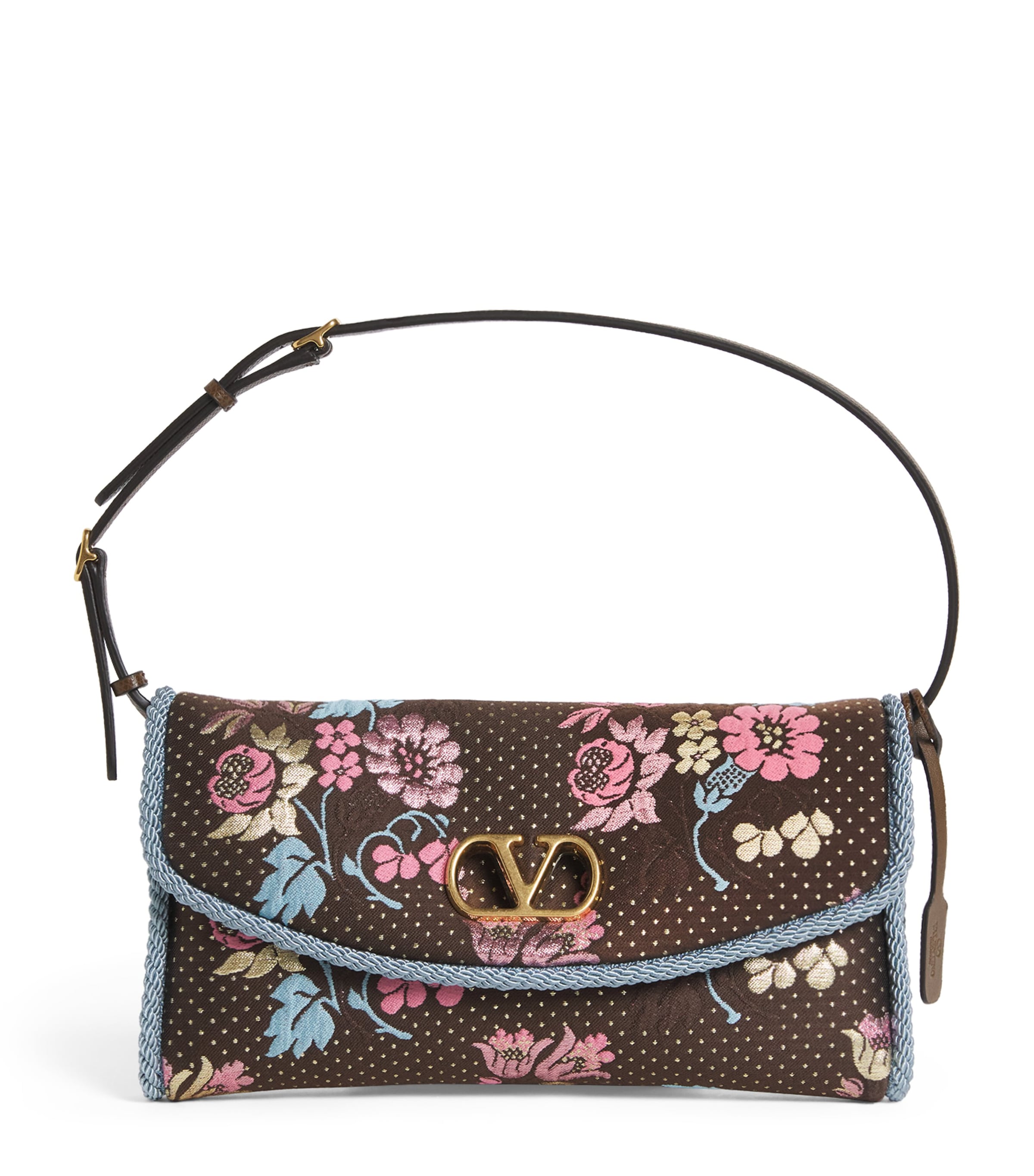 Small Embroidered DeVain Shoulder Bag