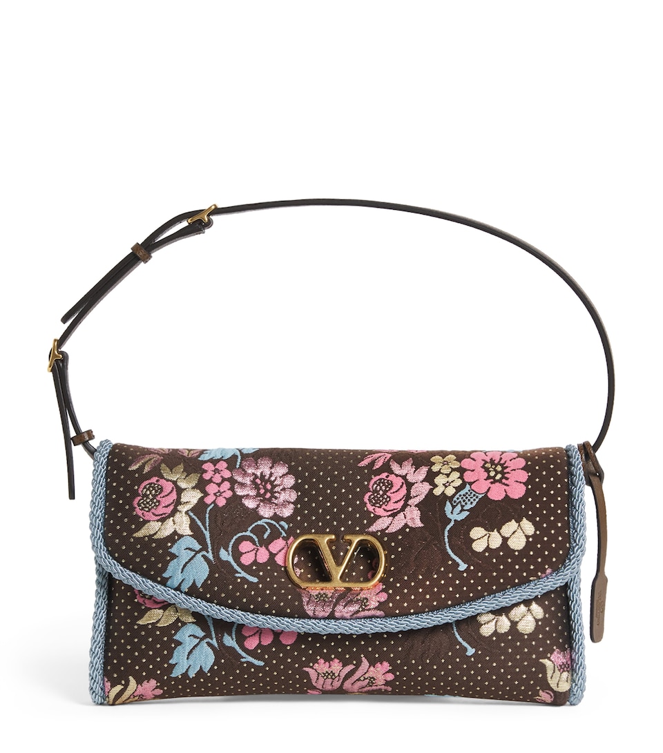 Small Embroidered DeVain Shoulder Bag