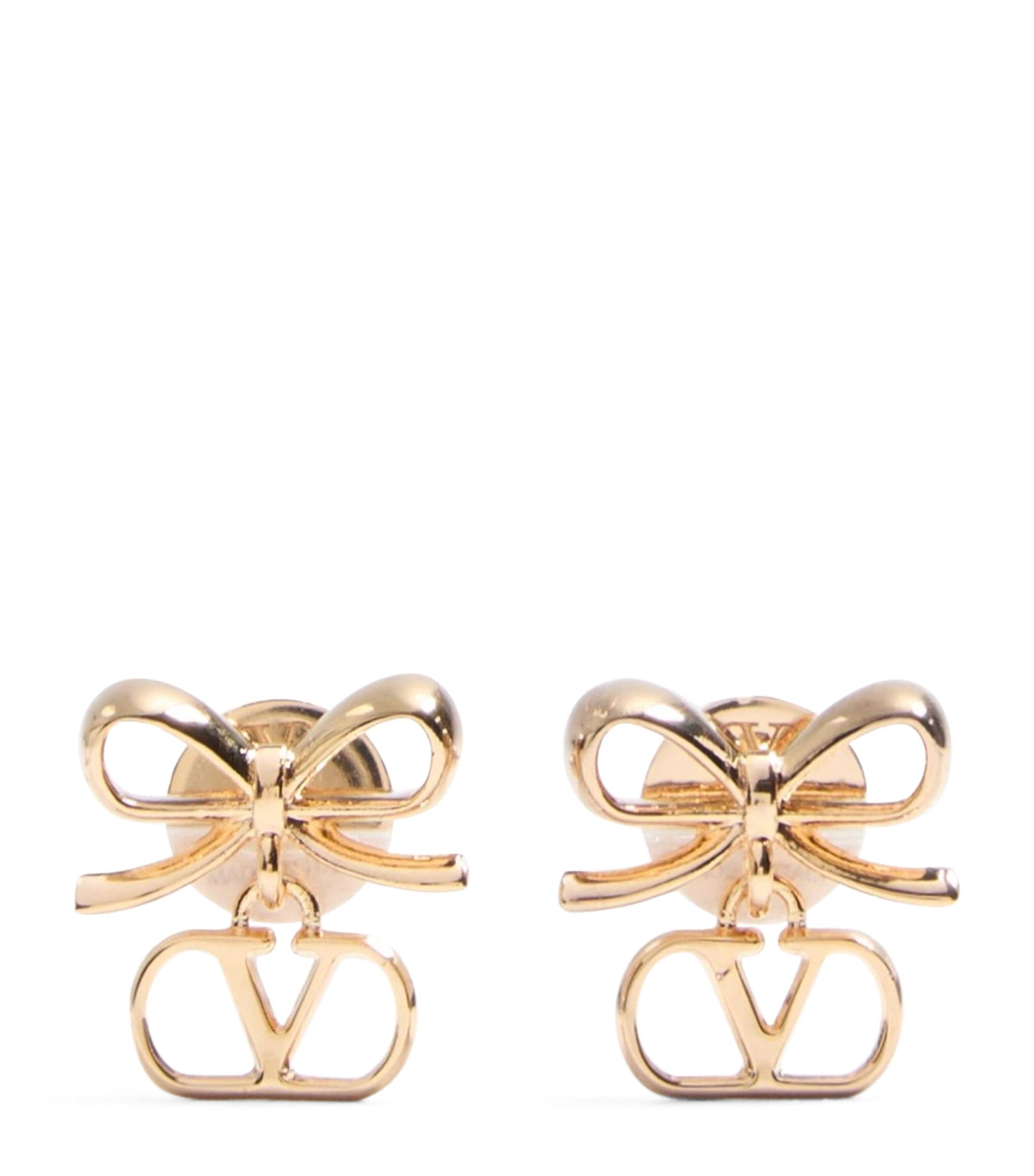VLogo Signature Bow Earrings