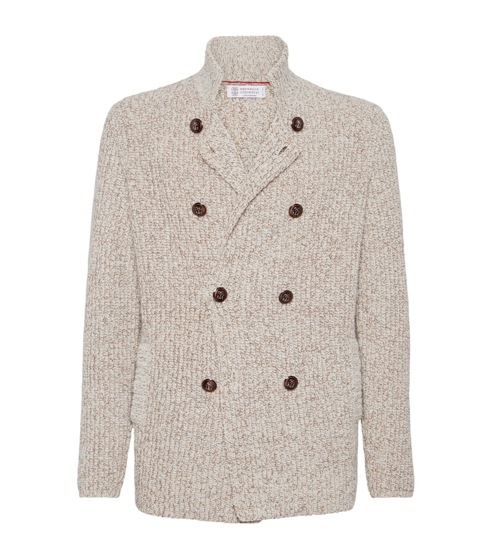 Wool-Silk English-Rib Cardigan