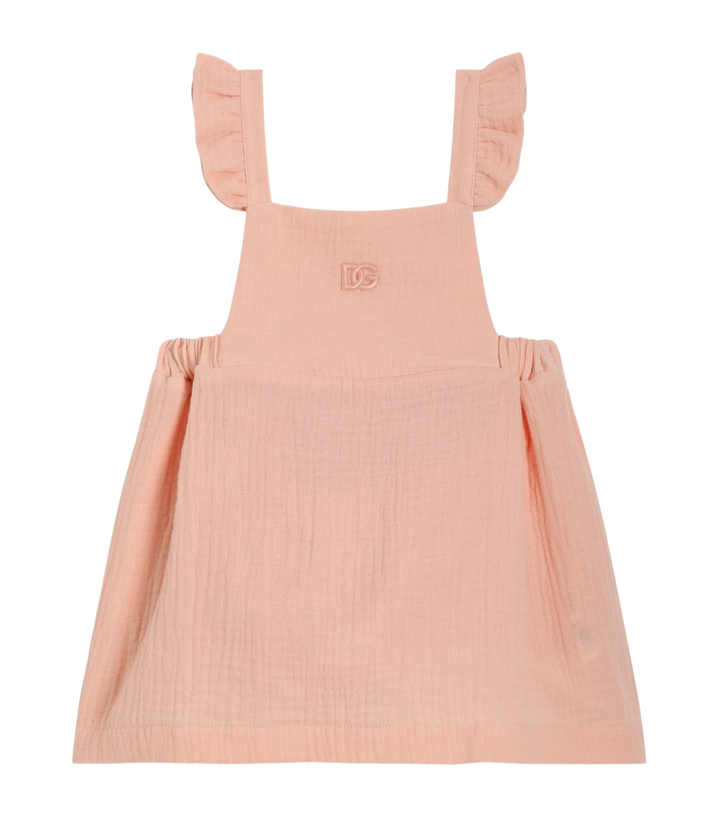 Dolce&Gabbana Kids Cotton Dress and Bloomers Fleish Pink