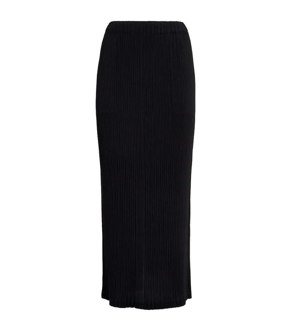 Hatching Bottoms Pleated Maxi Skirt