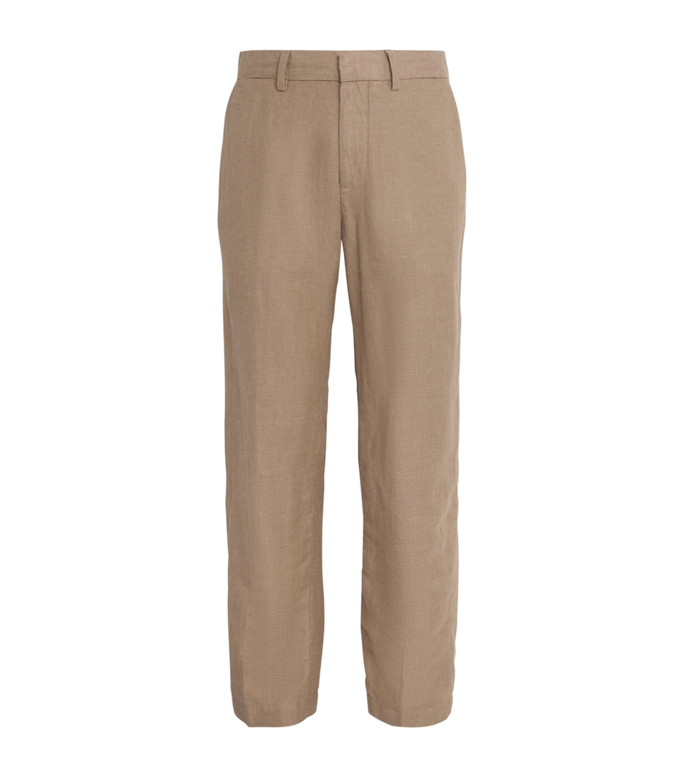 Linen-Cotton Straight Trousers
