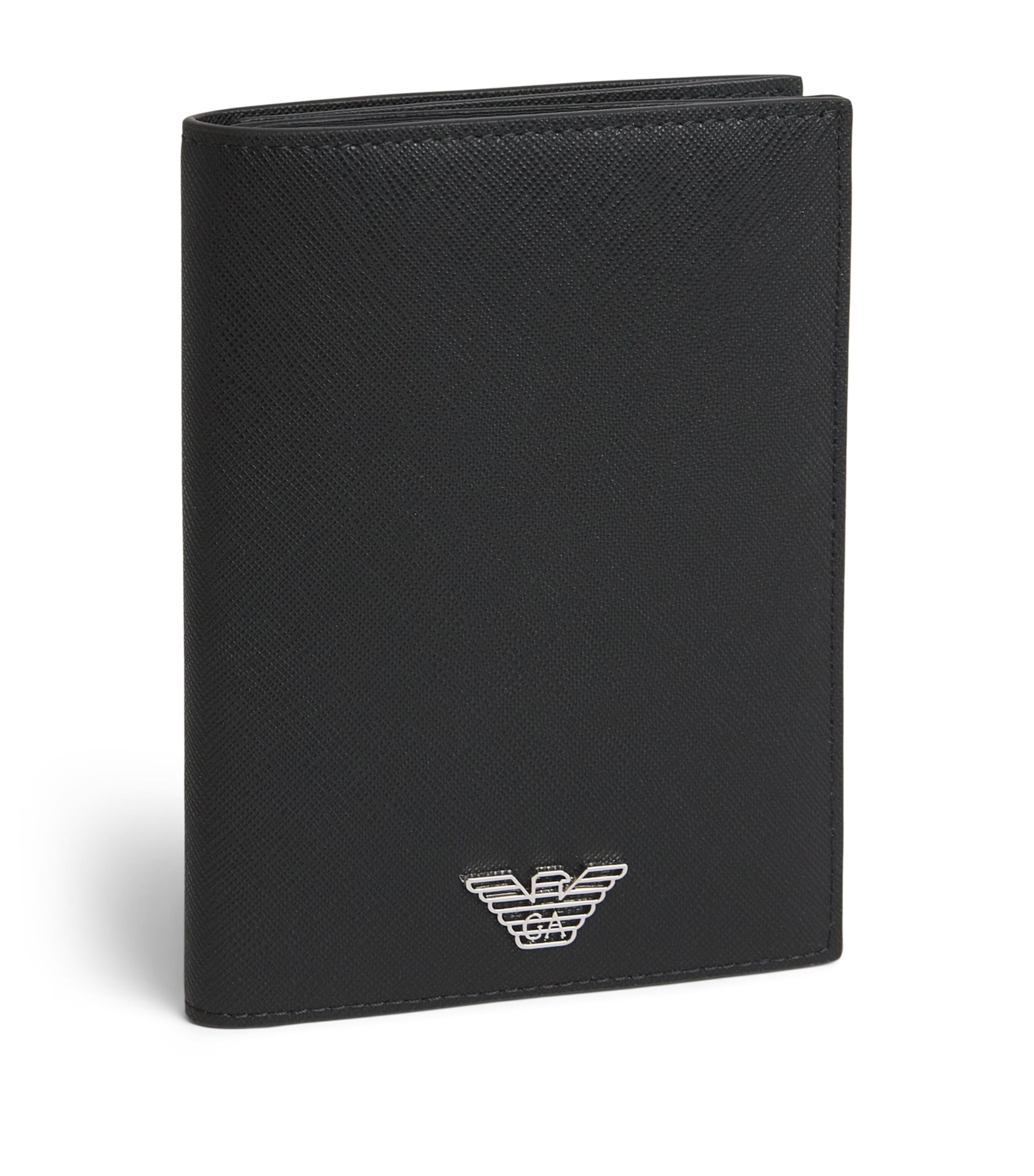 Emporio Armani Saffiano Leather Passport Holder