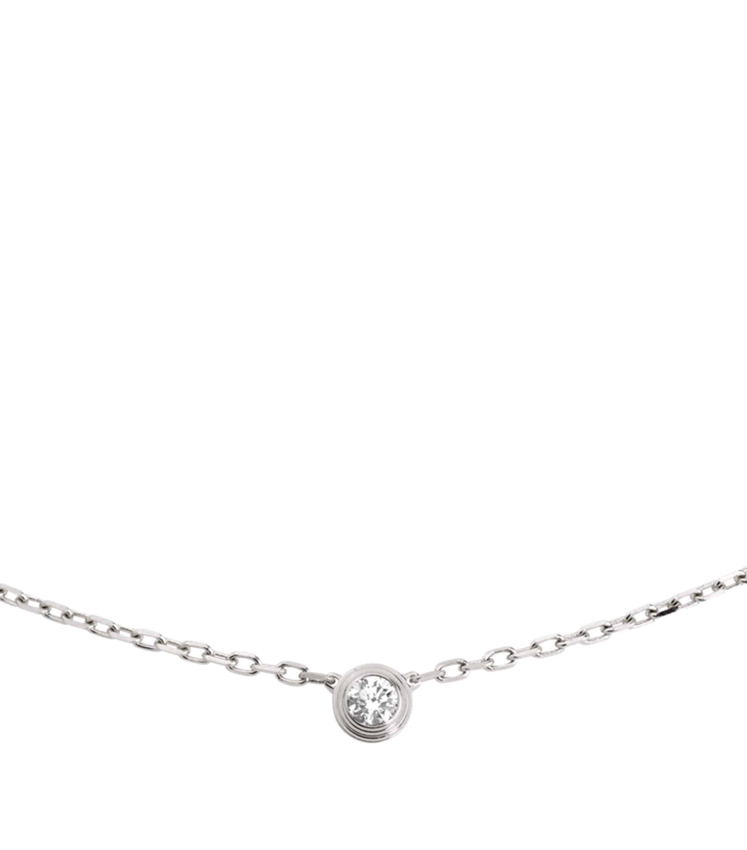 Small White Gold and Diamond Cartier d'Amour Necklace