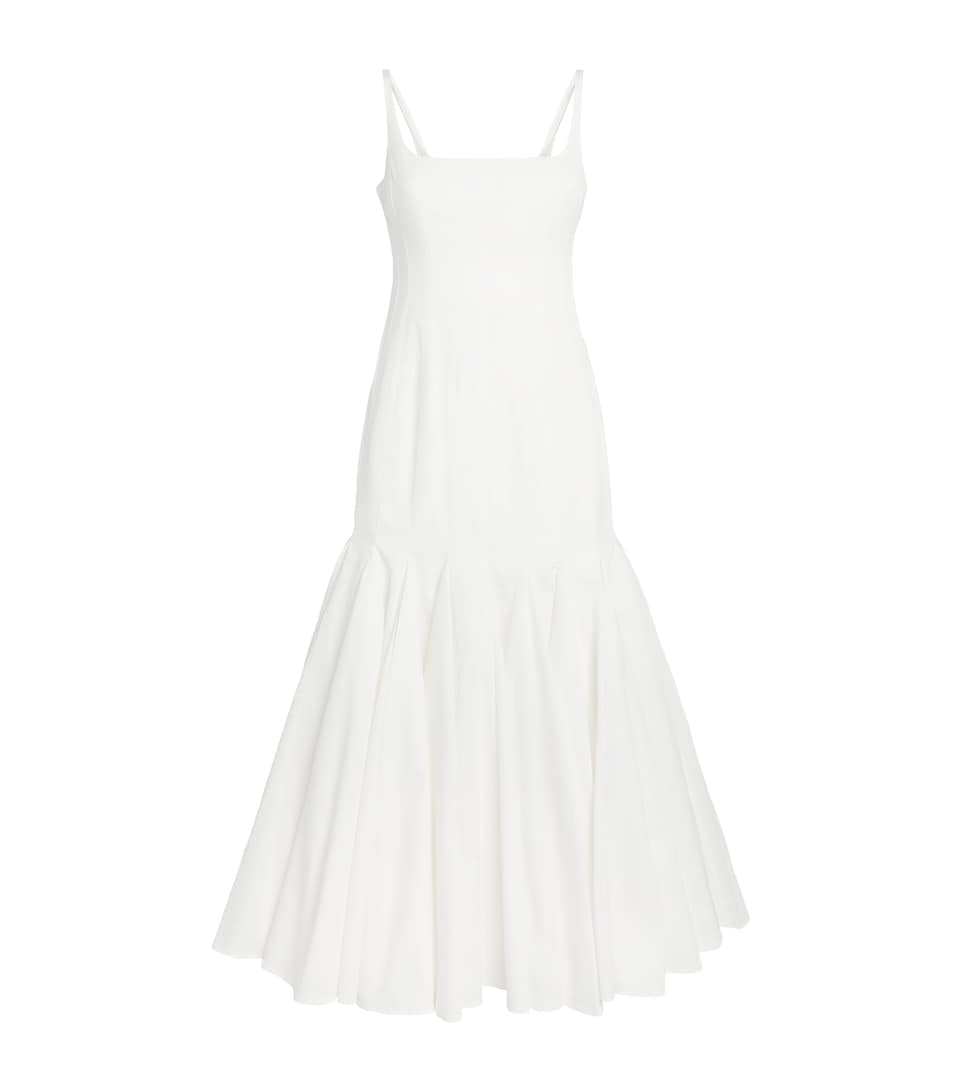 Jacquemus Womens Cotton Agave Midi Dress White