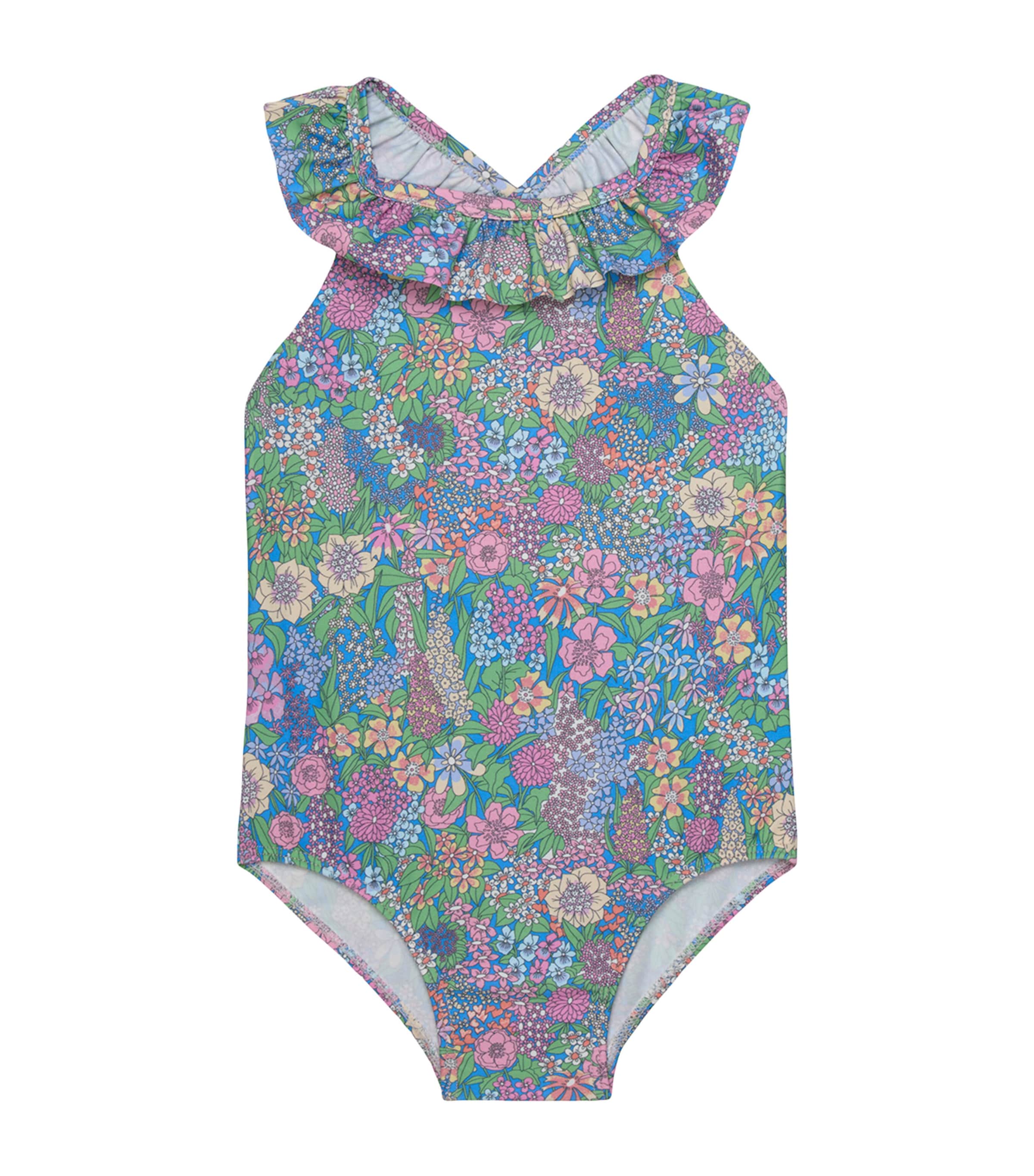 Trotters Liberty Print Ciara Swimsuit (6-11 Years) Blue Ciara