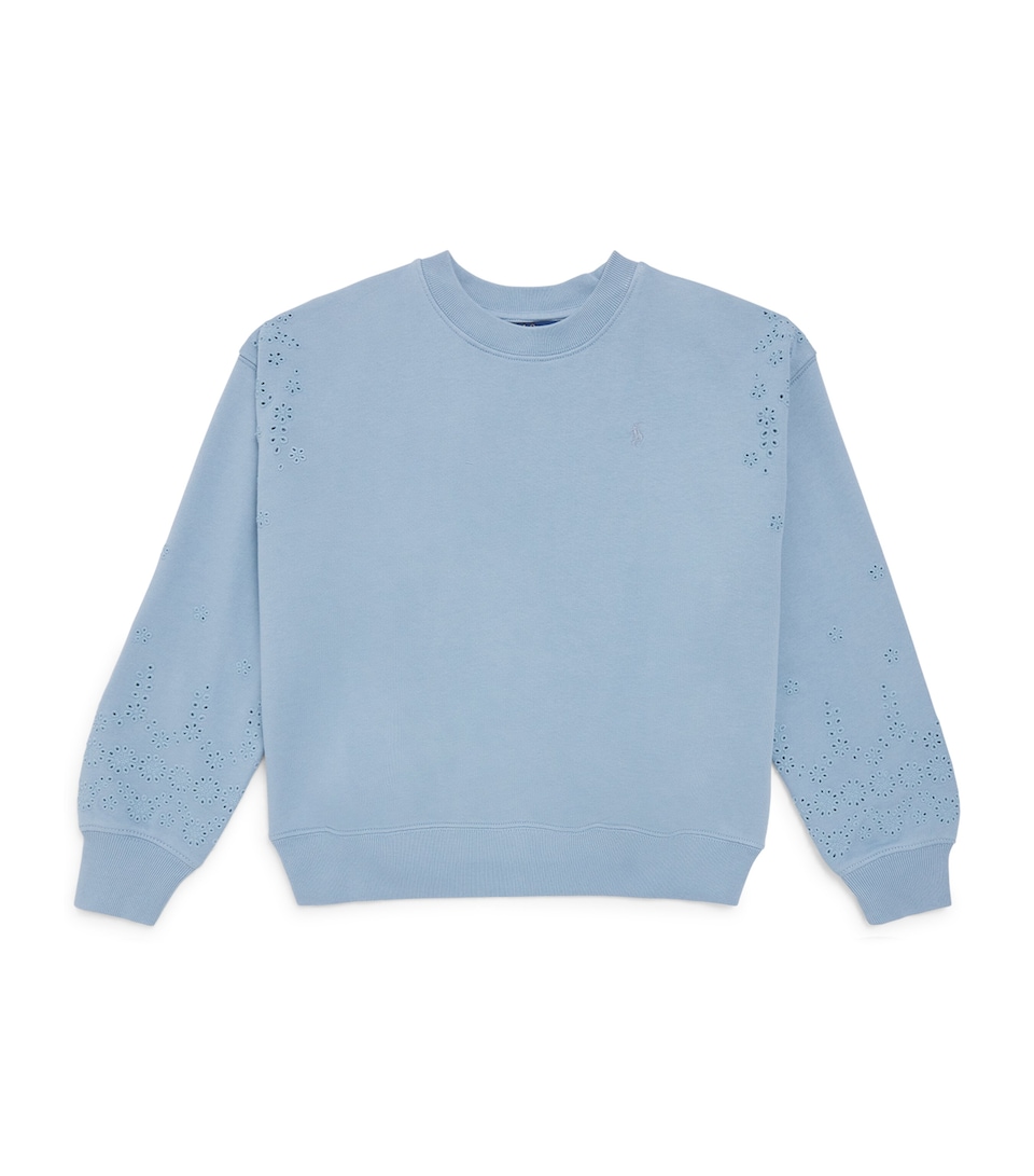 Ralph Lauren Kids Cotton Pointelle-Detail Sweatshirt (7-14 Years)