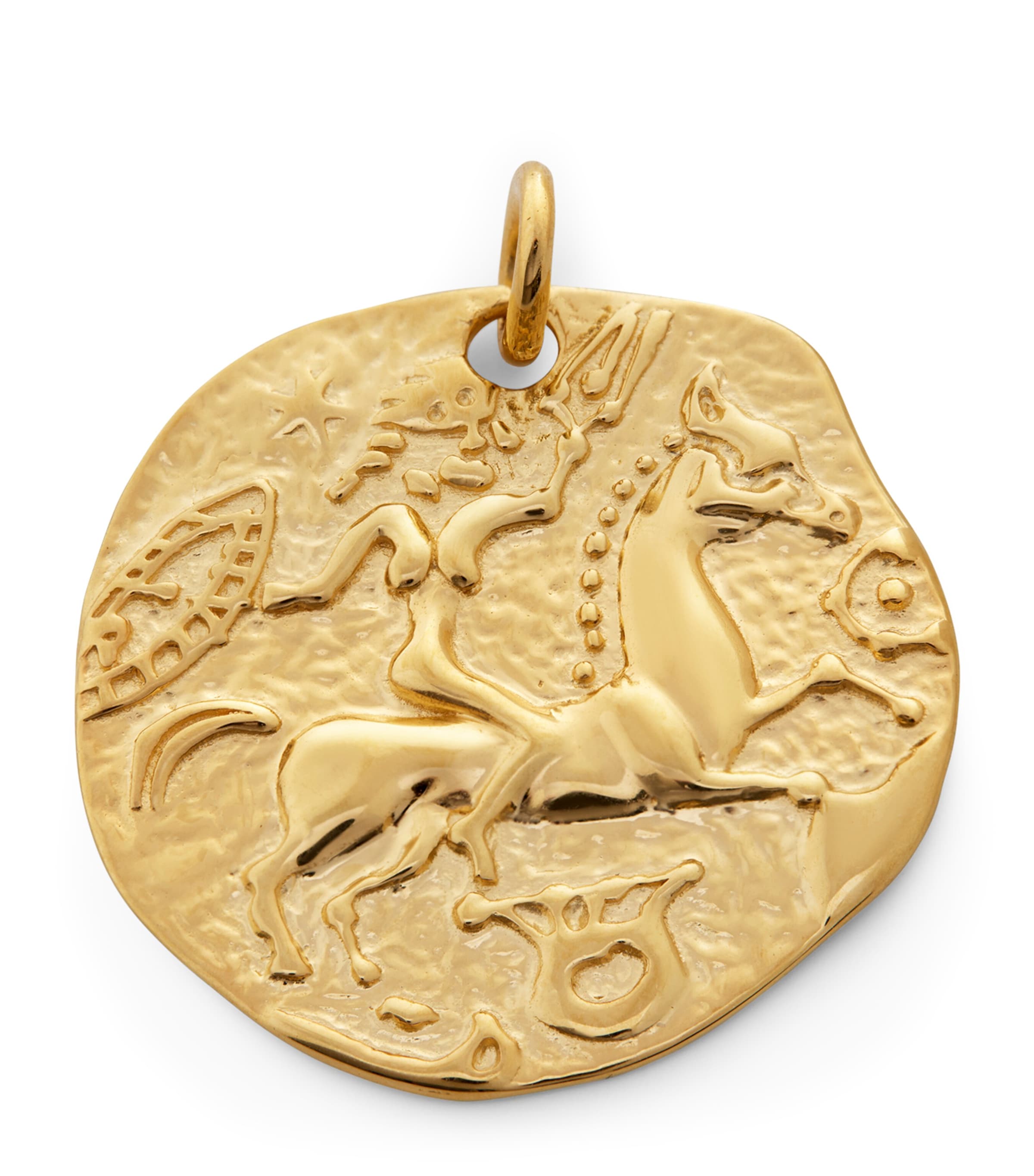Monica Vinader Gold Vermeil Coin Talisman Necklace Gold Vermeil