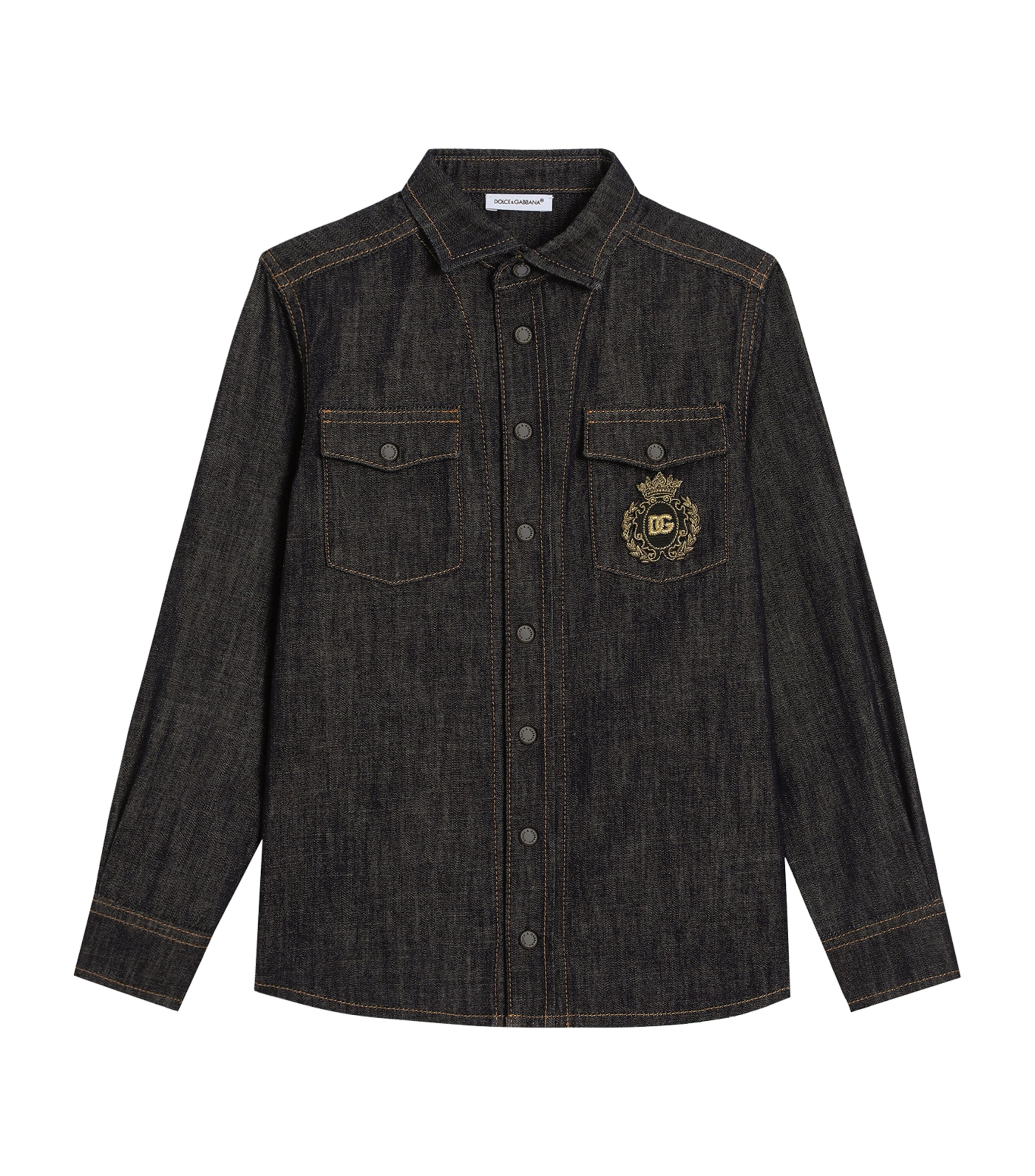 Denim Logo Embroidered Shirt (8-12+ Years)