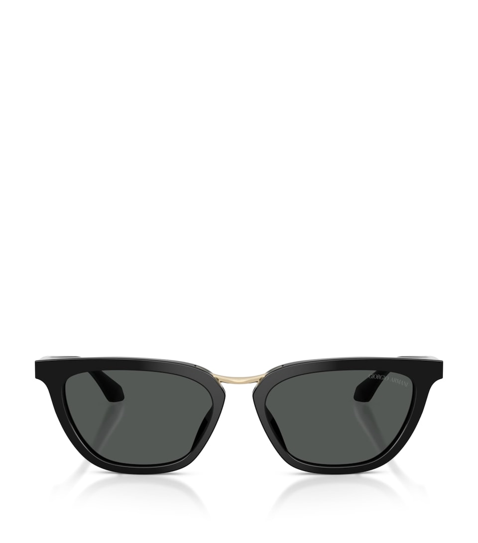 Giorgio Armani Acetate Butterfly Sunglasses Black