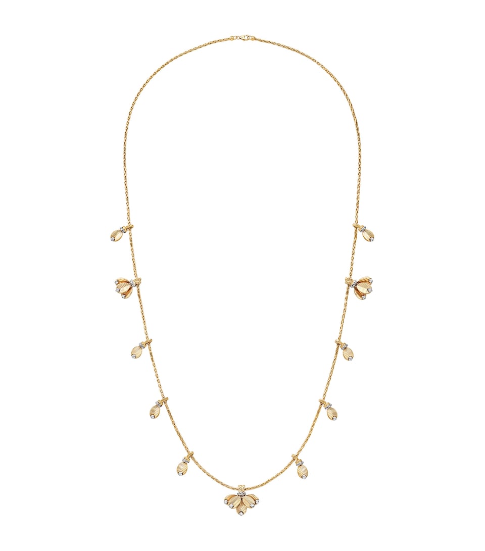 Yellow Gold, White Gold and Diamond Grain de Café Necklace