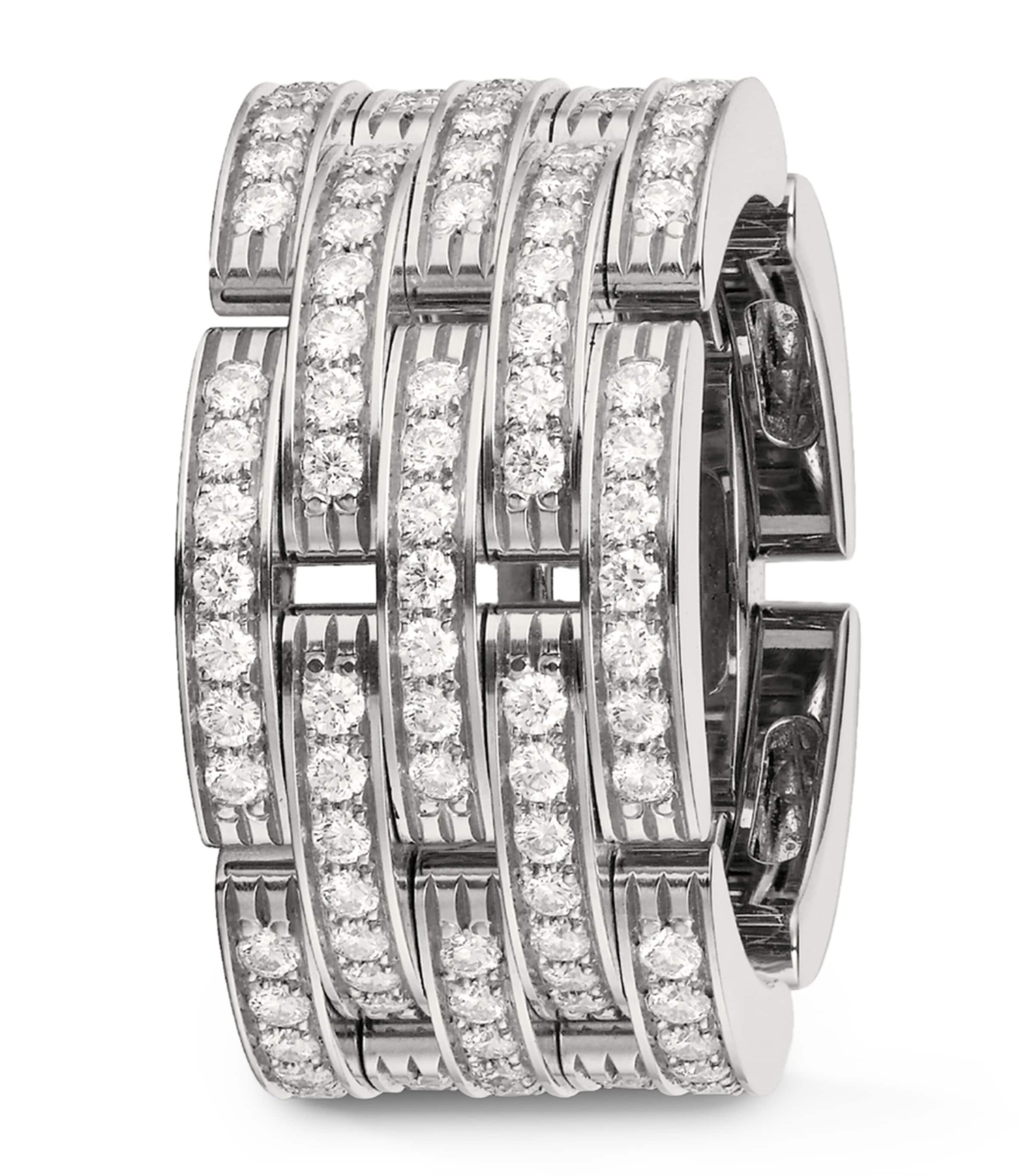 Cartier White Gold and Diamond Maillon Panthère Ring White Gold